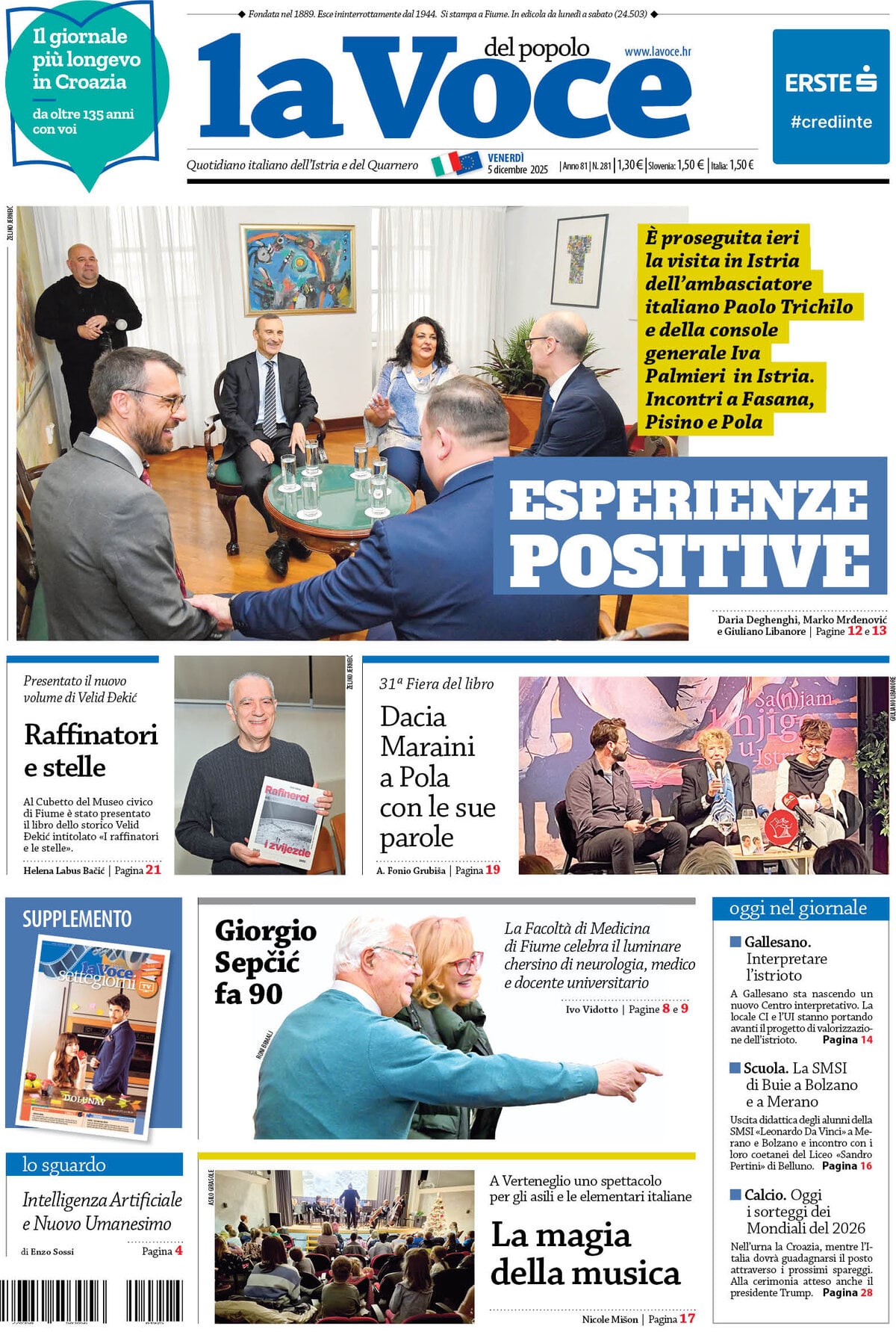 La Voce del popolo - Front Page - 12/05/2025