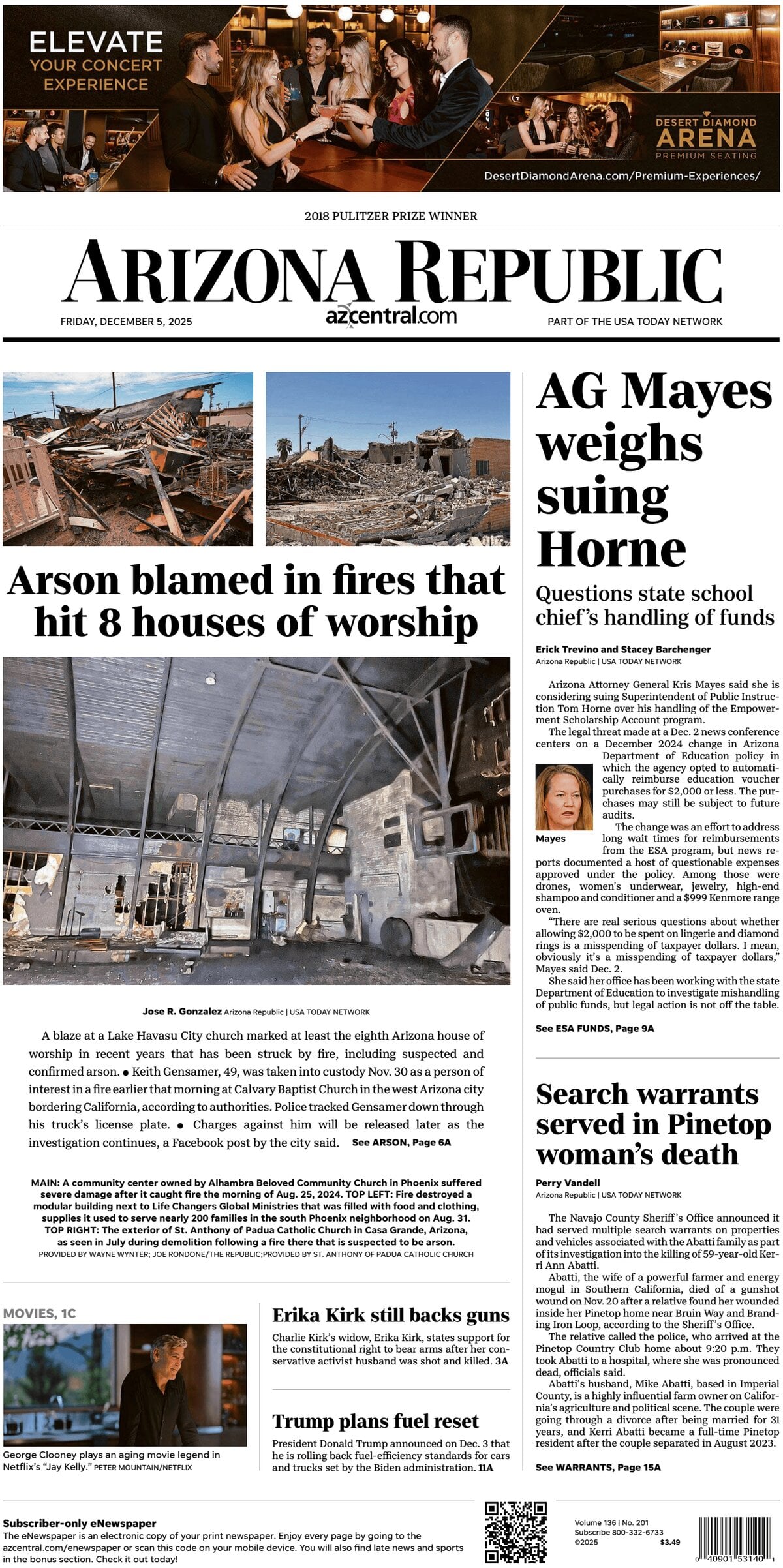 The Arizona Republic - Cover - 12/05/2025