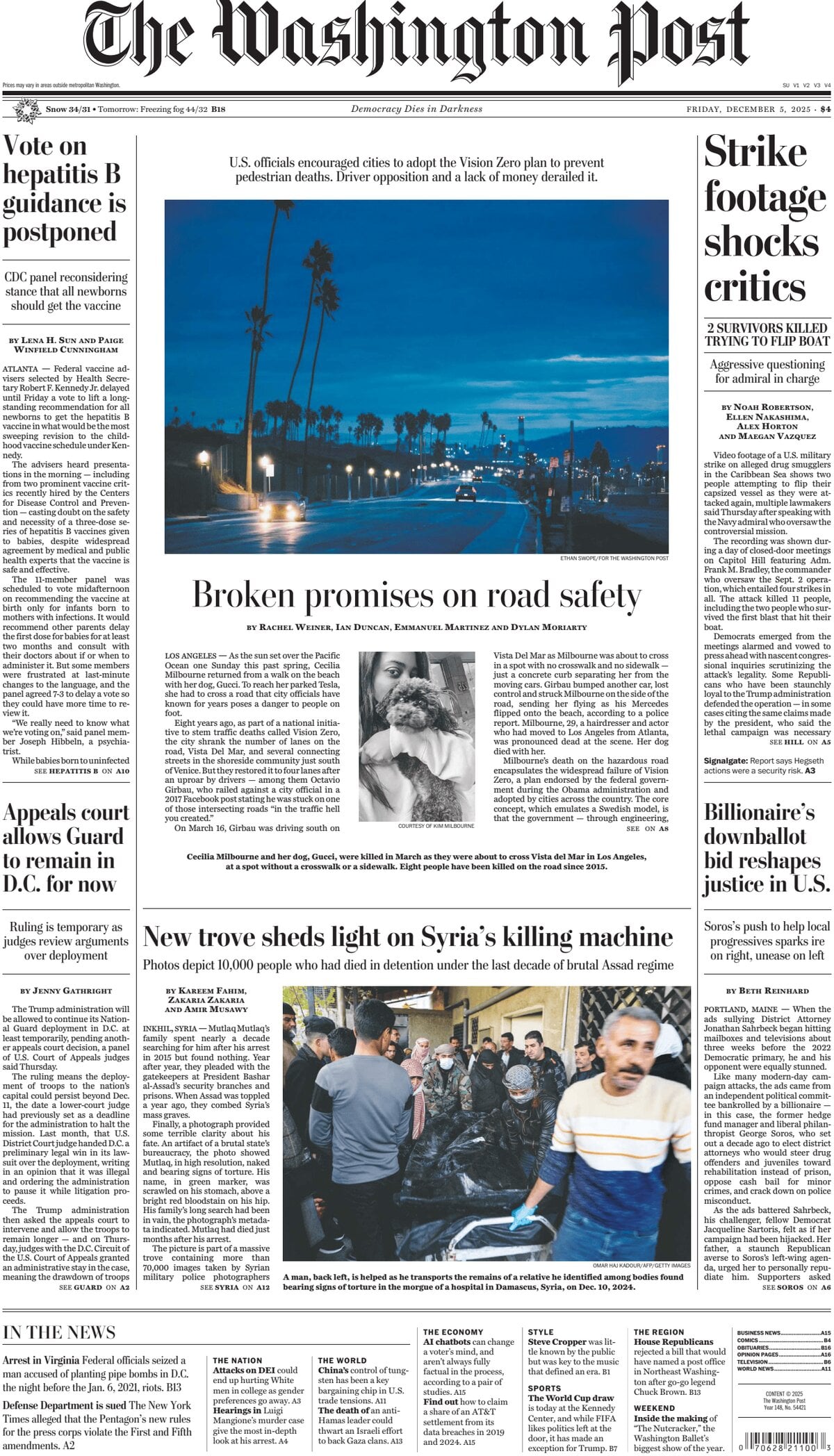 The Washington Post - Cover - 12/05/2025