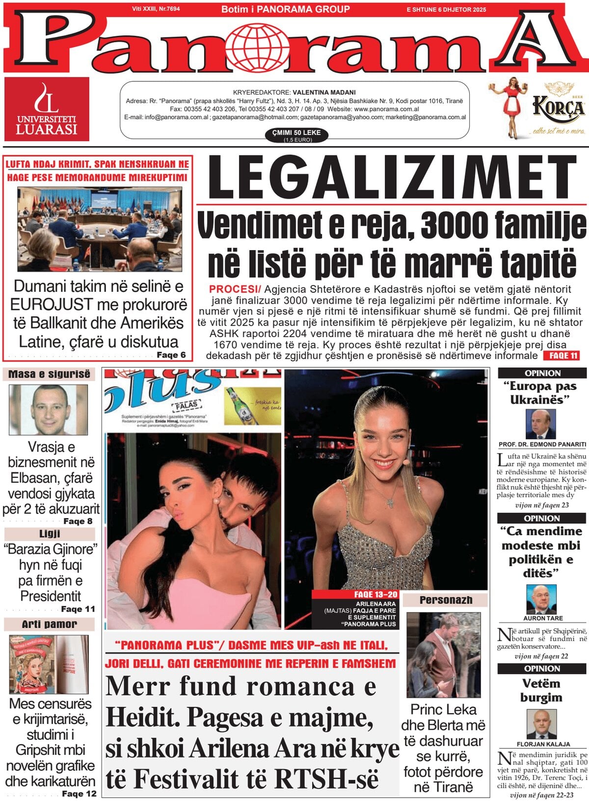 Gazeta Panorama - Front Page - 12/06/2025