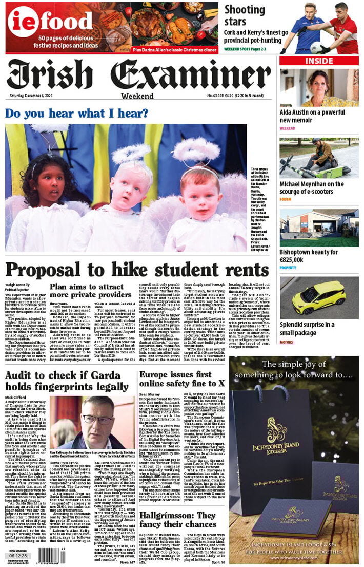 Irish Examiner - Front Page - 12/07/2025