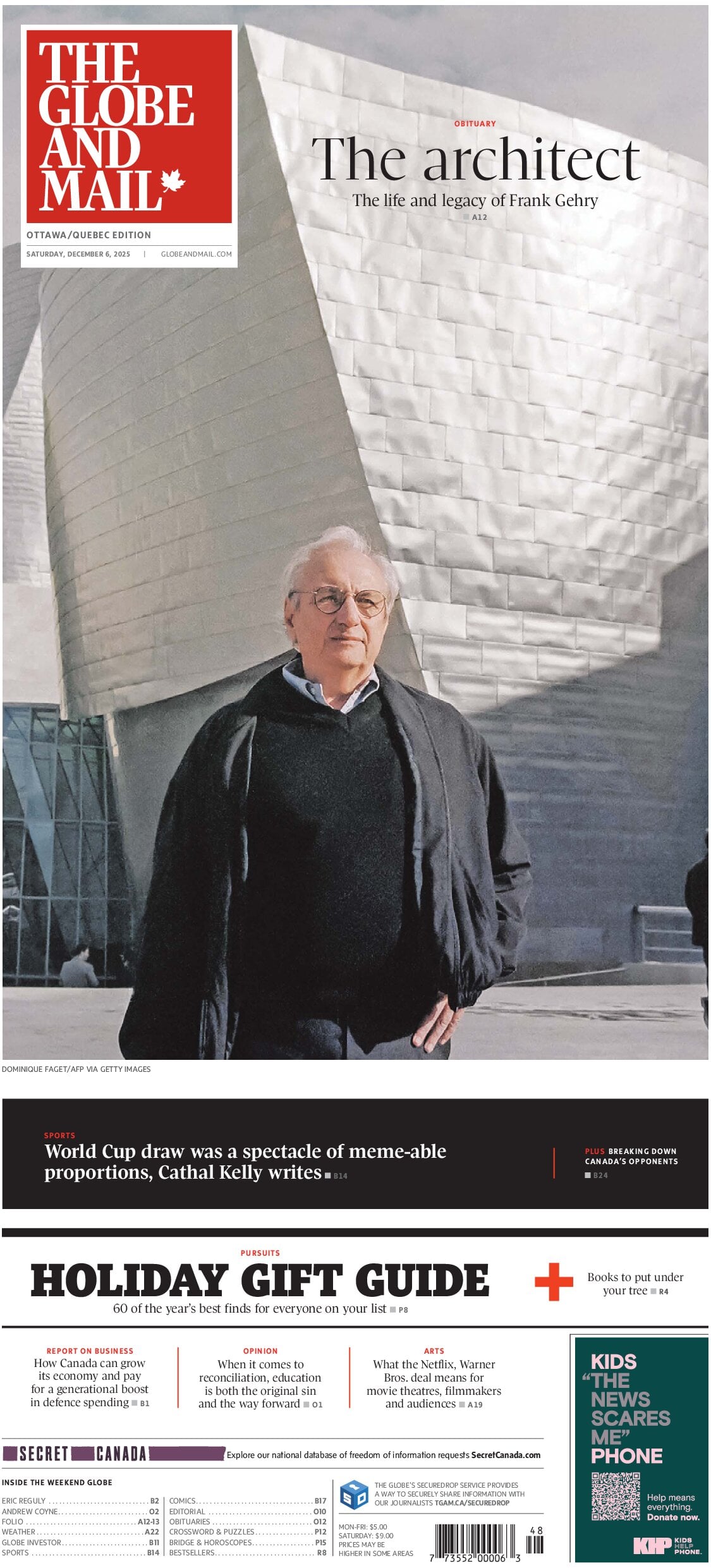 The Globe and Mail - Front Page - 12/06/2025