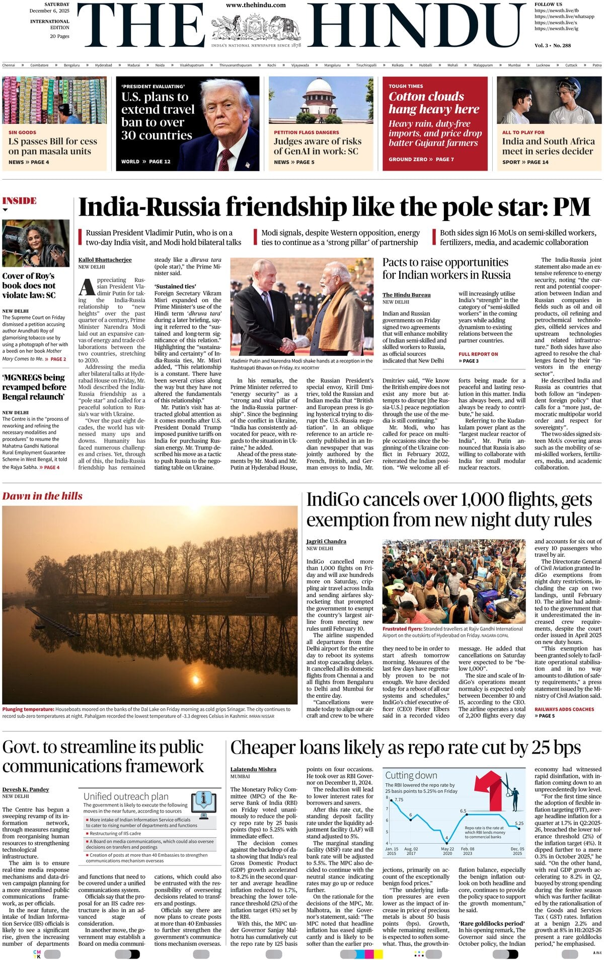 The Hindu - Front Page - 12/06/2025