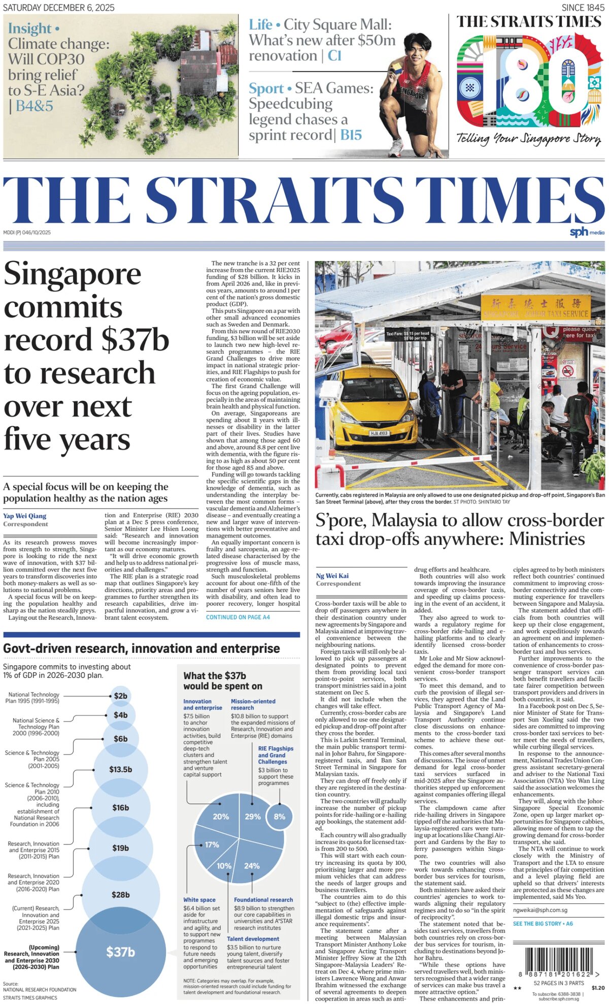 The Straits Times - Front Page - 12/06/2025