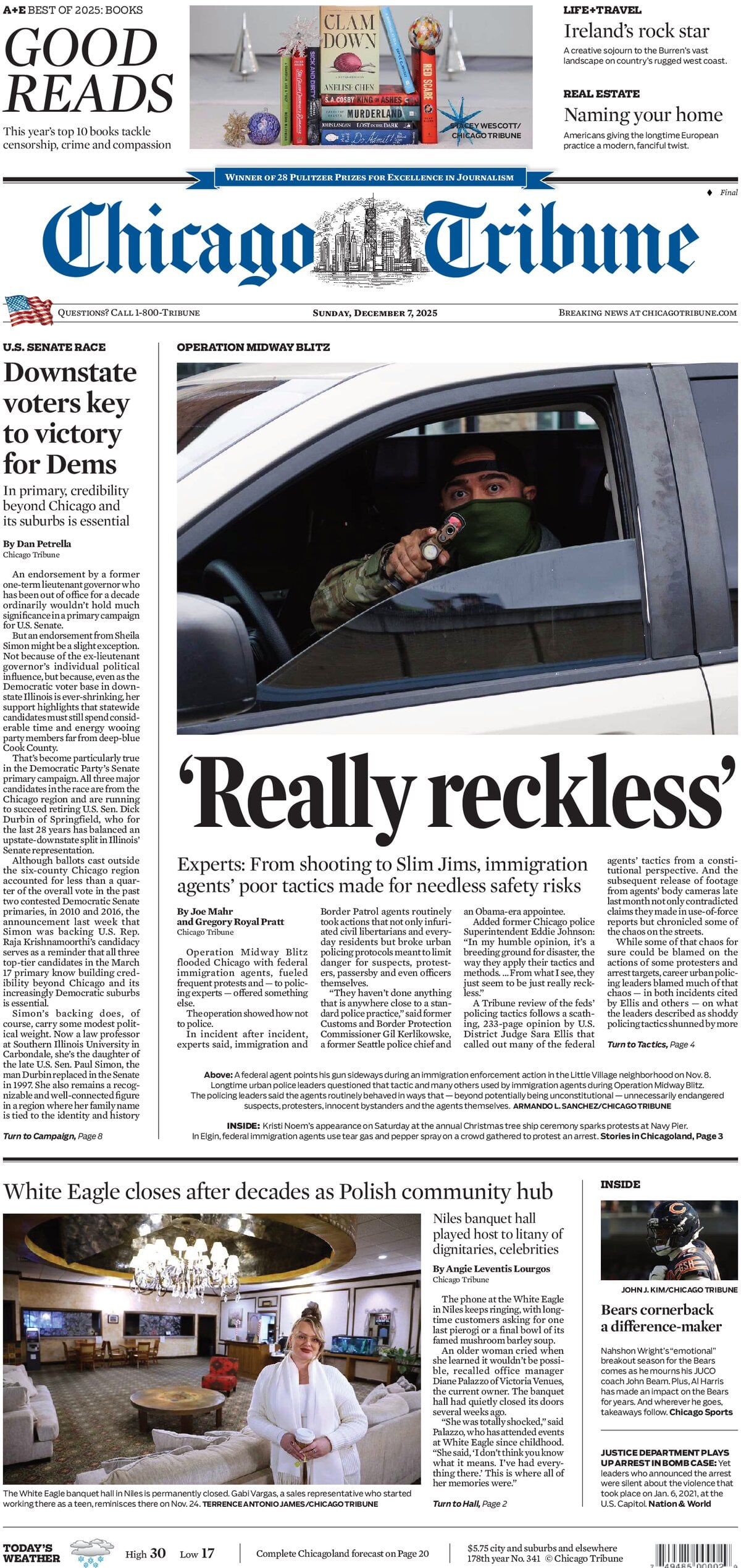 Chicago Tribune - Cover - 12/07/2025