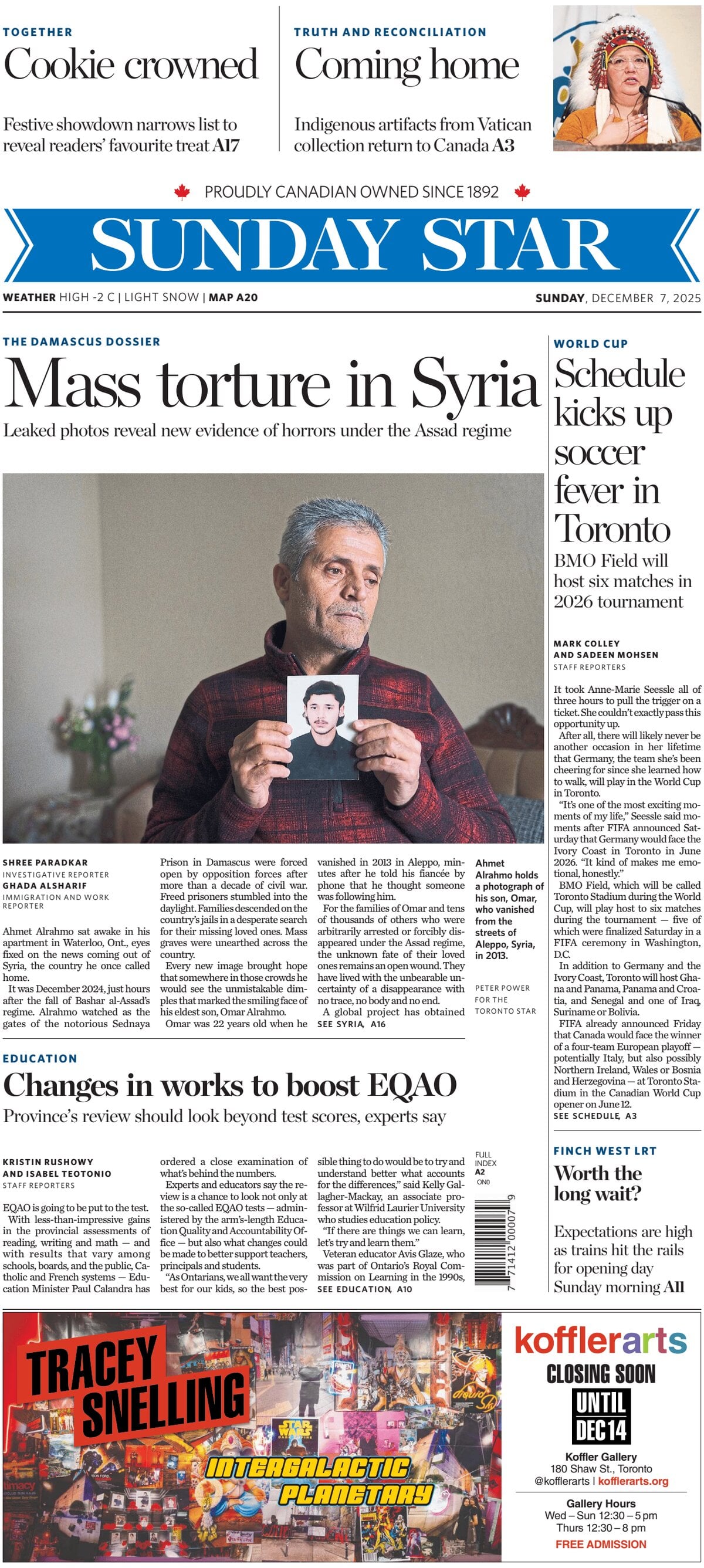 Toronto Star - Front Page - 12/07/2025