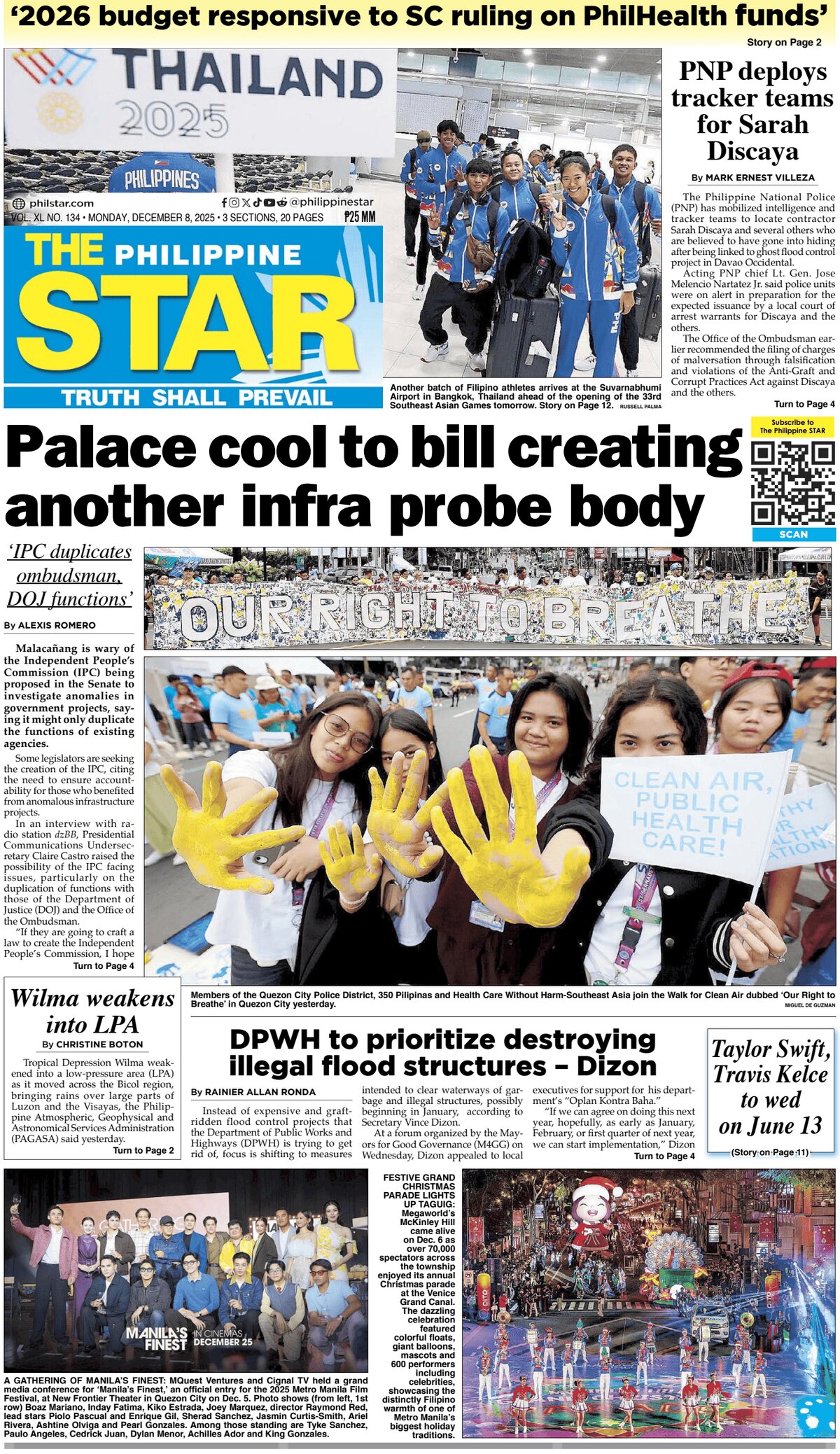 The Philippine Star - Front Page - 12/08/2025
