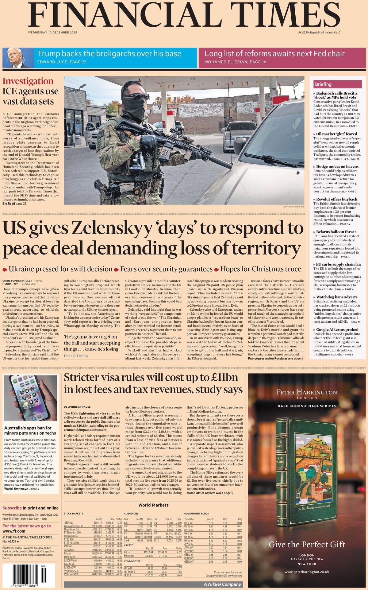 Financial Times - Front Page - 12/10/2025