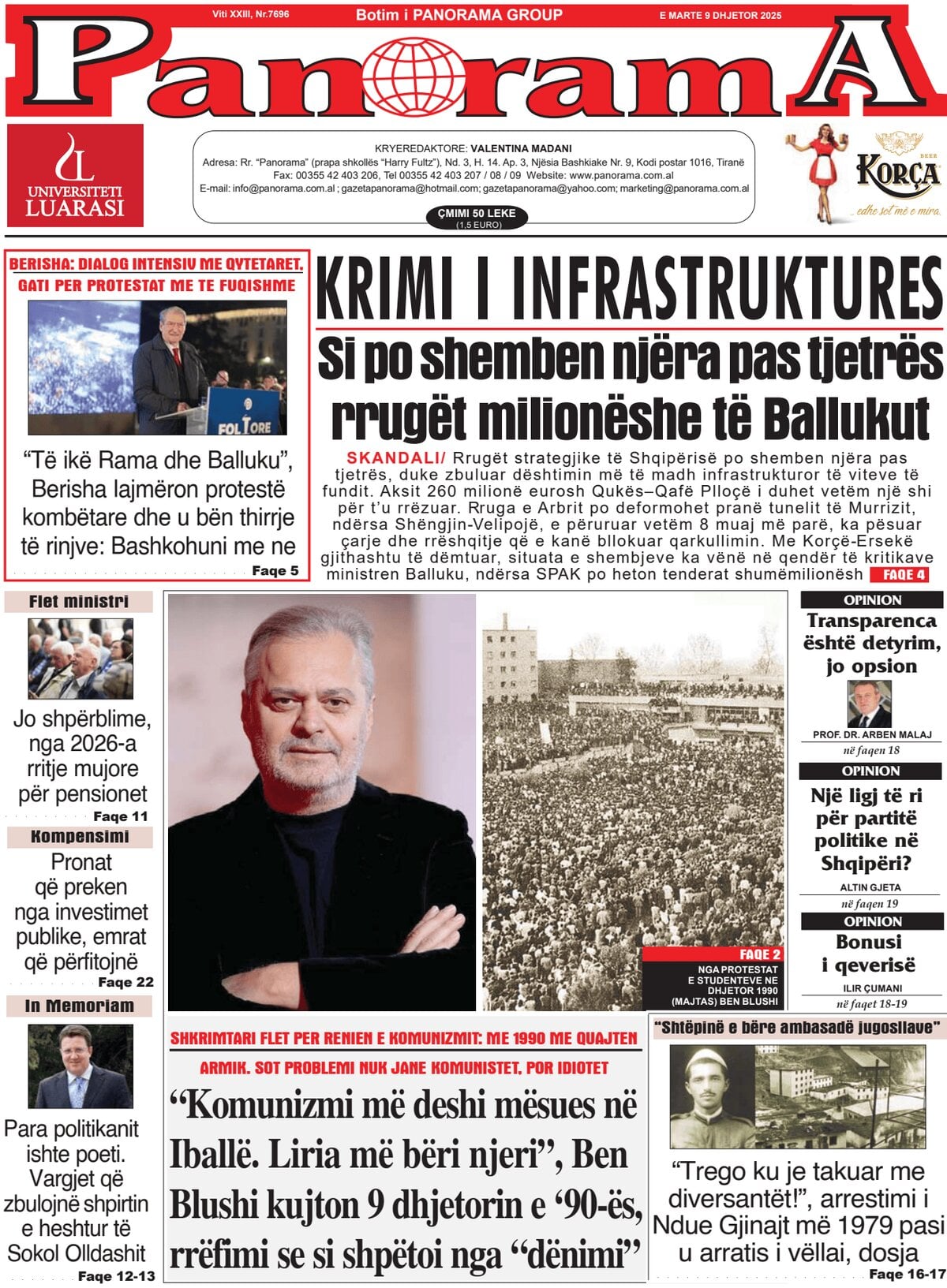 Gazeta Panorama - Front Page - 12/09/2025
