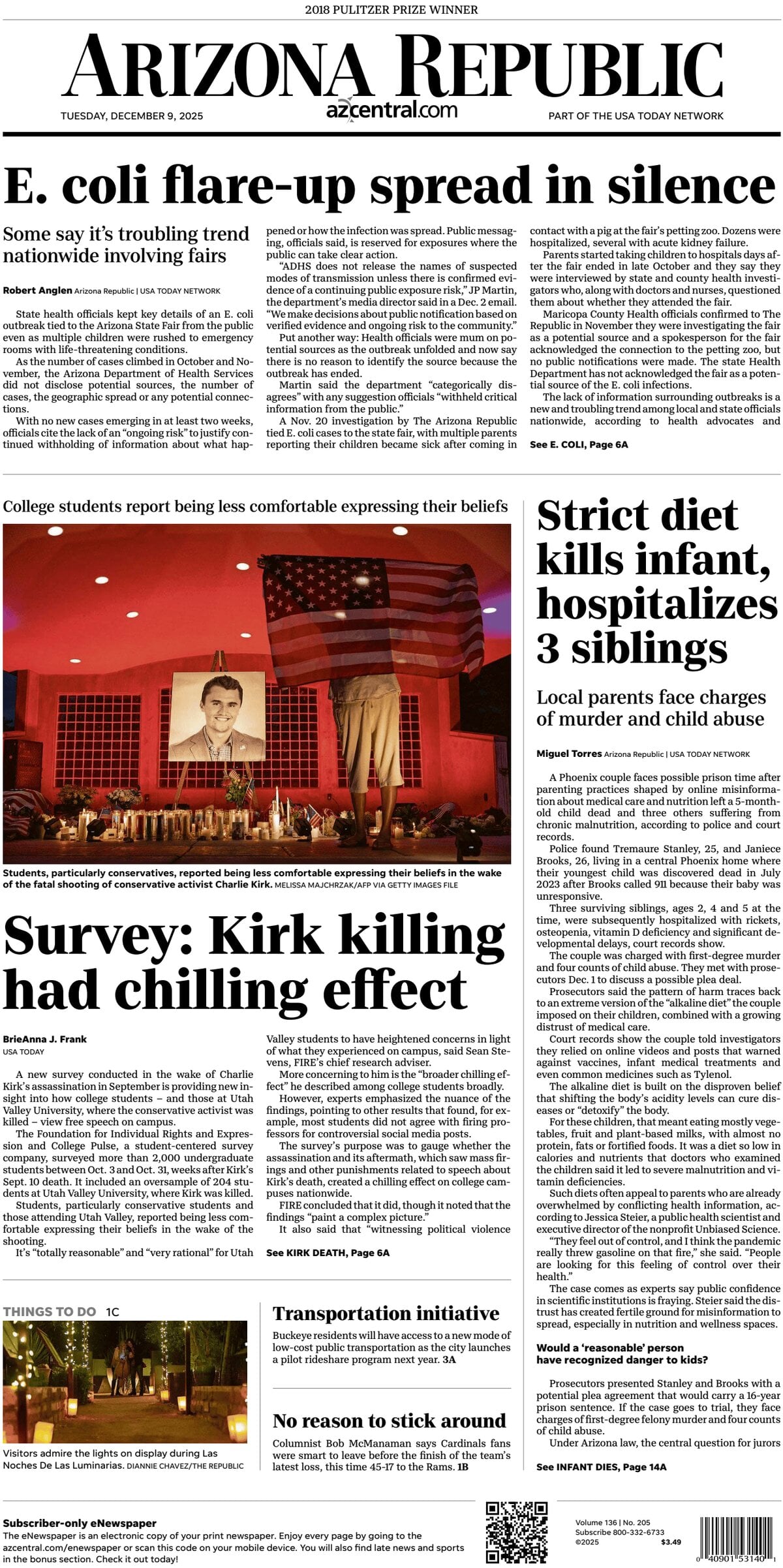 The Arizona Republic - Cover - 12/09/2025