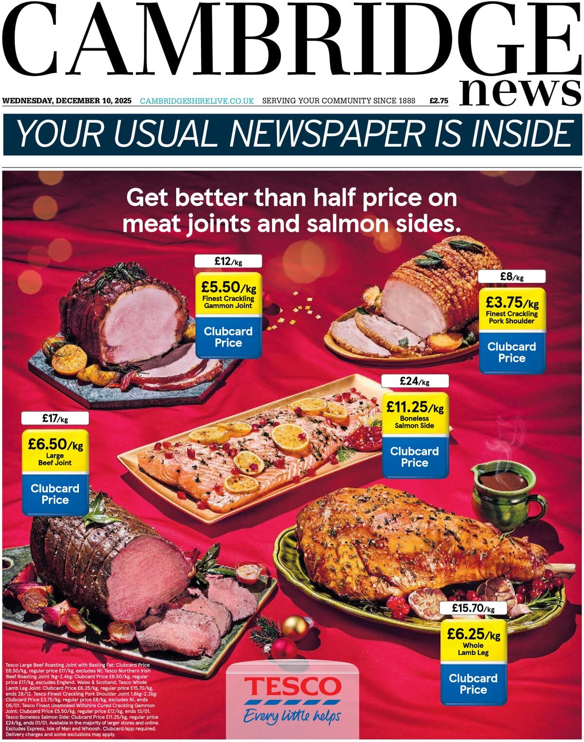 Cambridge News - Front Page - 12/10/2025