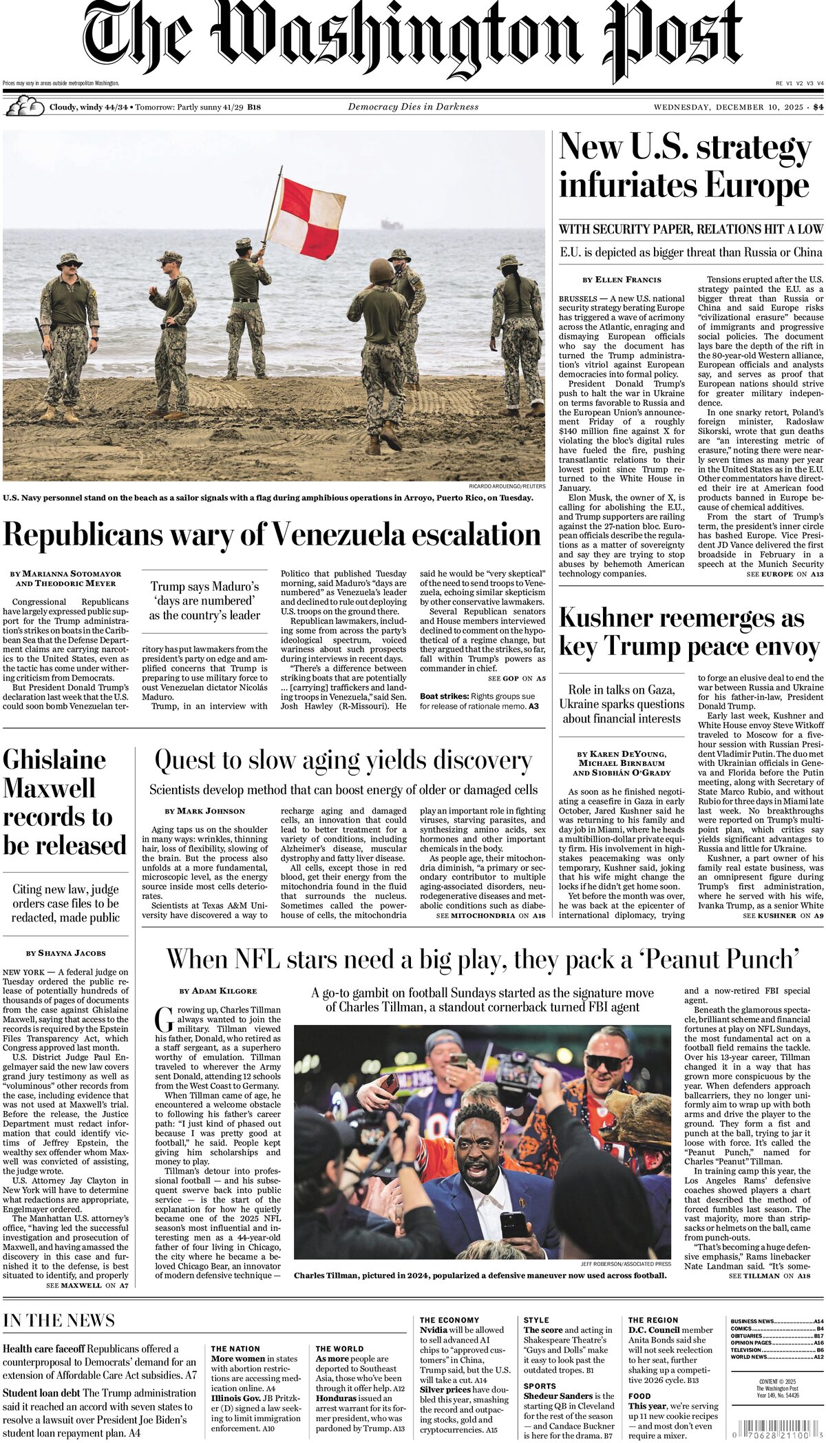 The Washington Post - Cover - 12/10/2025