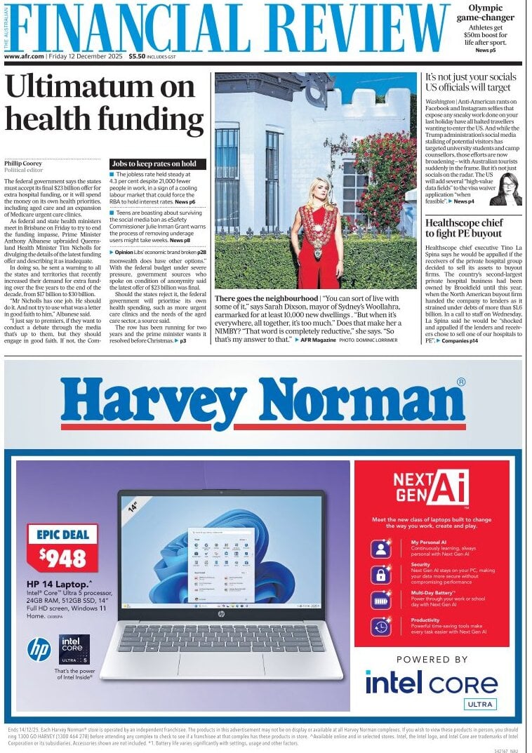 Financial Review - Front Page - 12/12/2025