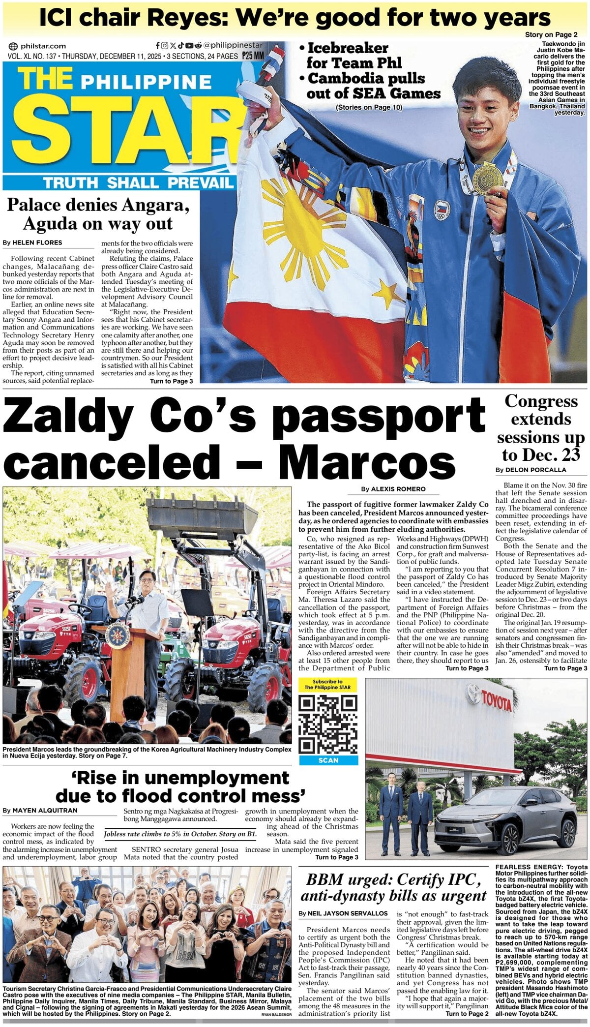 The Philippine Star - Front Page - 12/11/2025