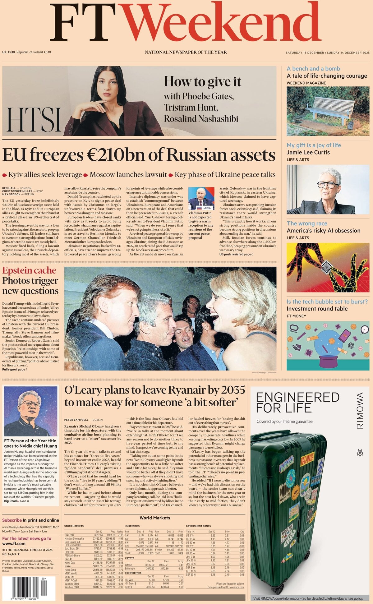 Financial Times - Front Page - 12/14/2025