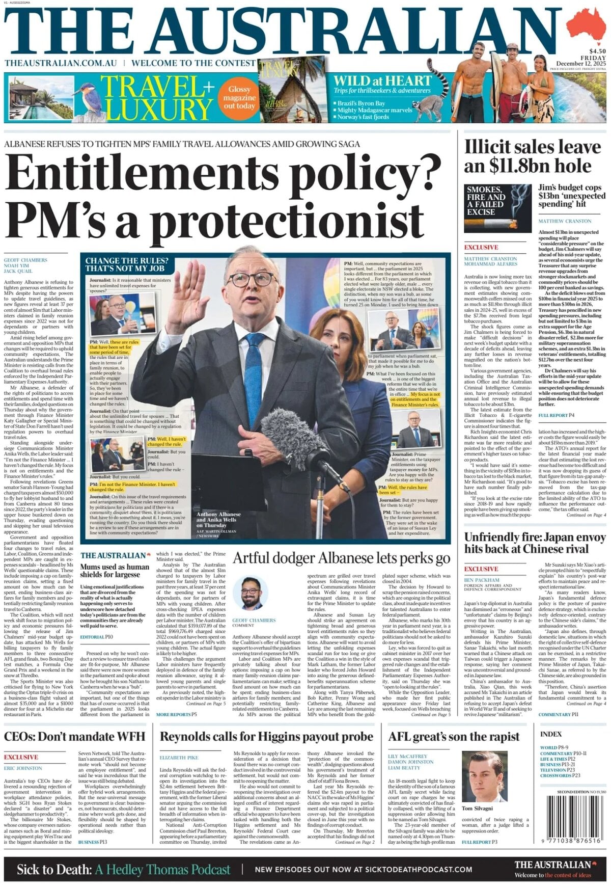 The Australian - Front Page - 12/12/2025