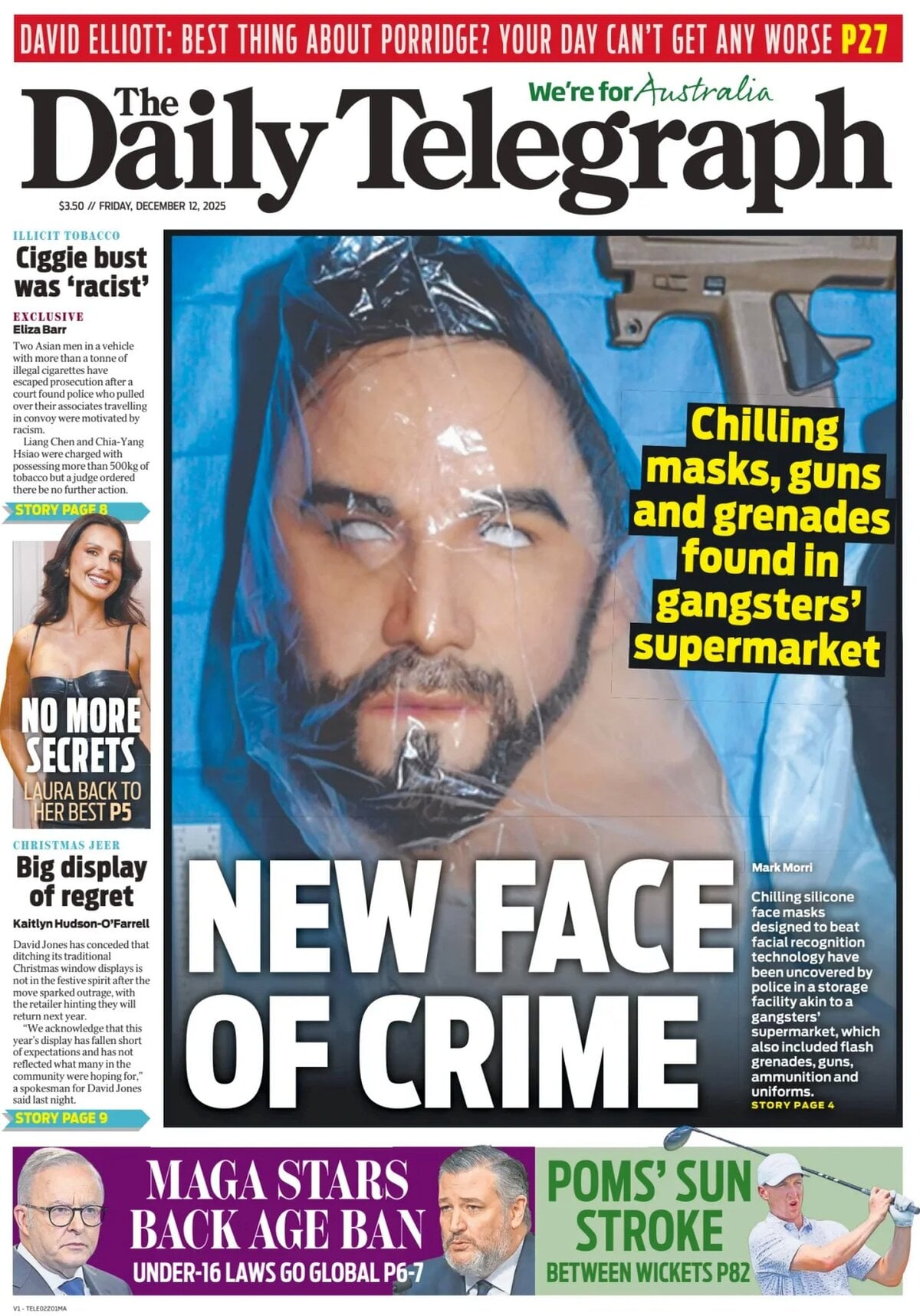 The Daily Telegraph (Sydney) - Front Page - 12/12/2025