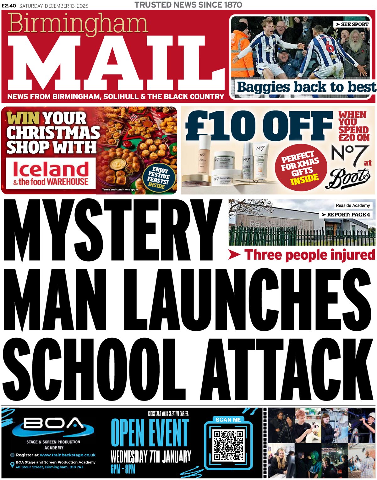 Birmingham Mail - Front Page - 12/13/2025