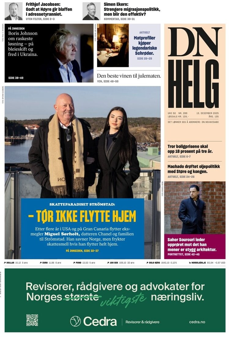 Dagens Næringsliv (DN) - Front Page - 12/13/2025