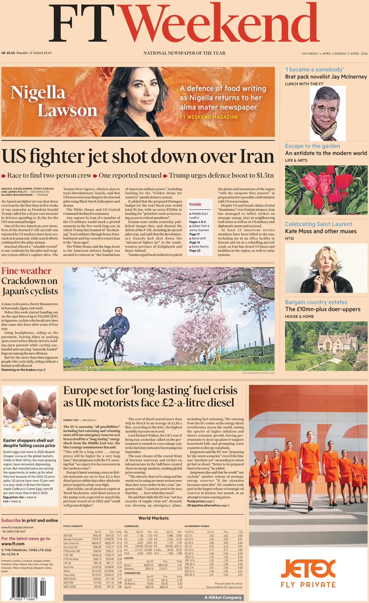 Front Page Financial Times 05/04/2026