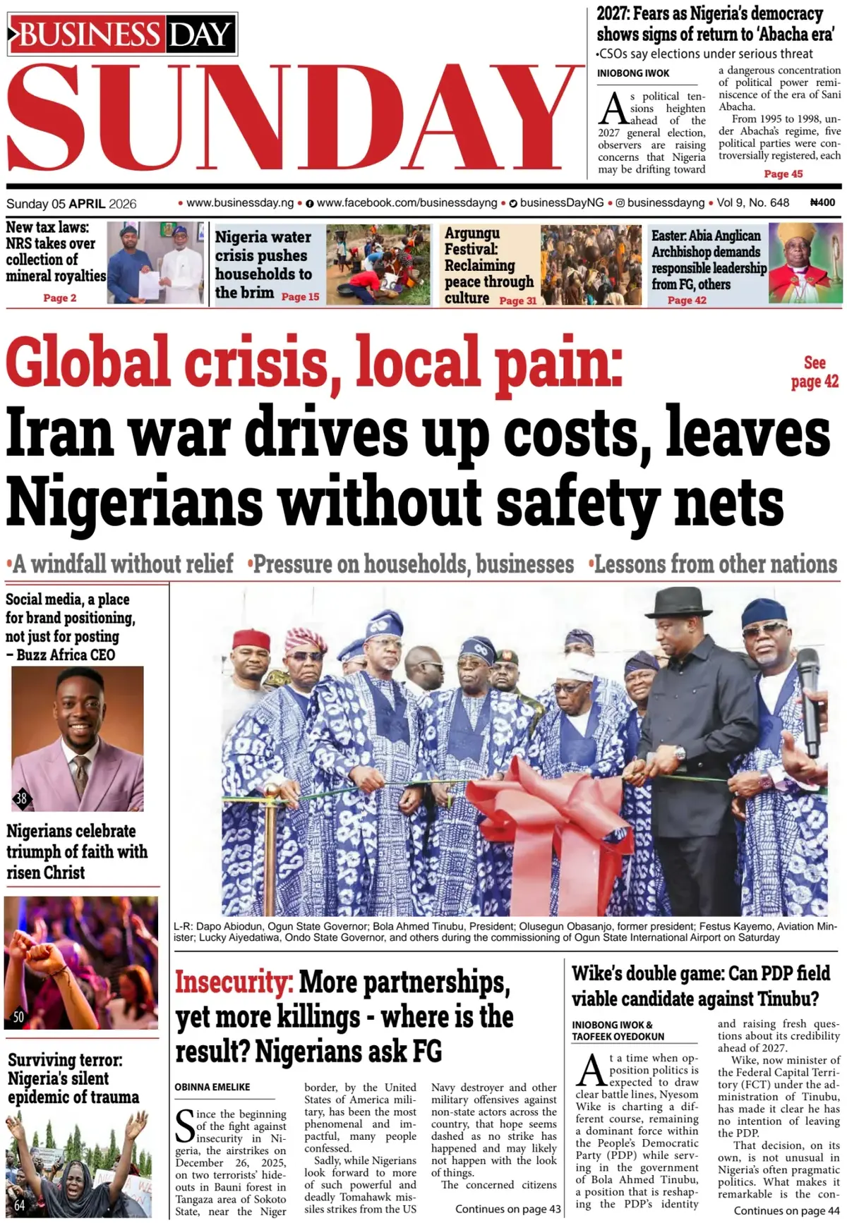 Front Page BusinessDay 05/04/2026