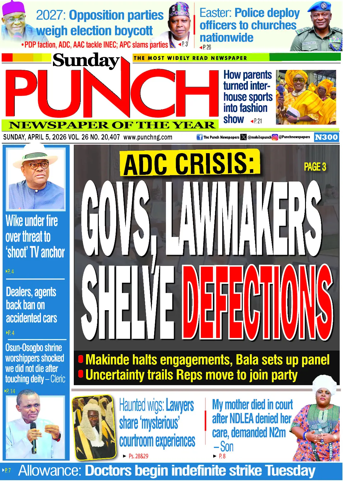 Front Page The Punch 05/04/2026