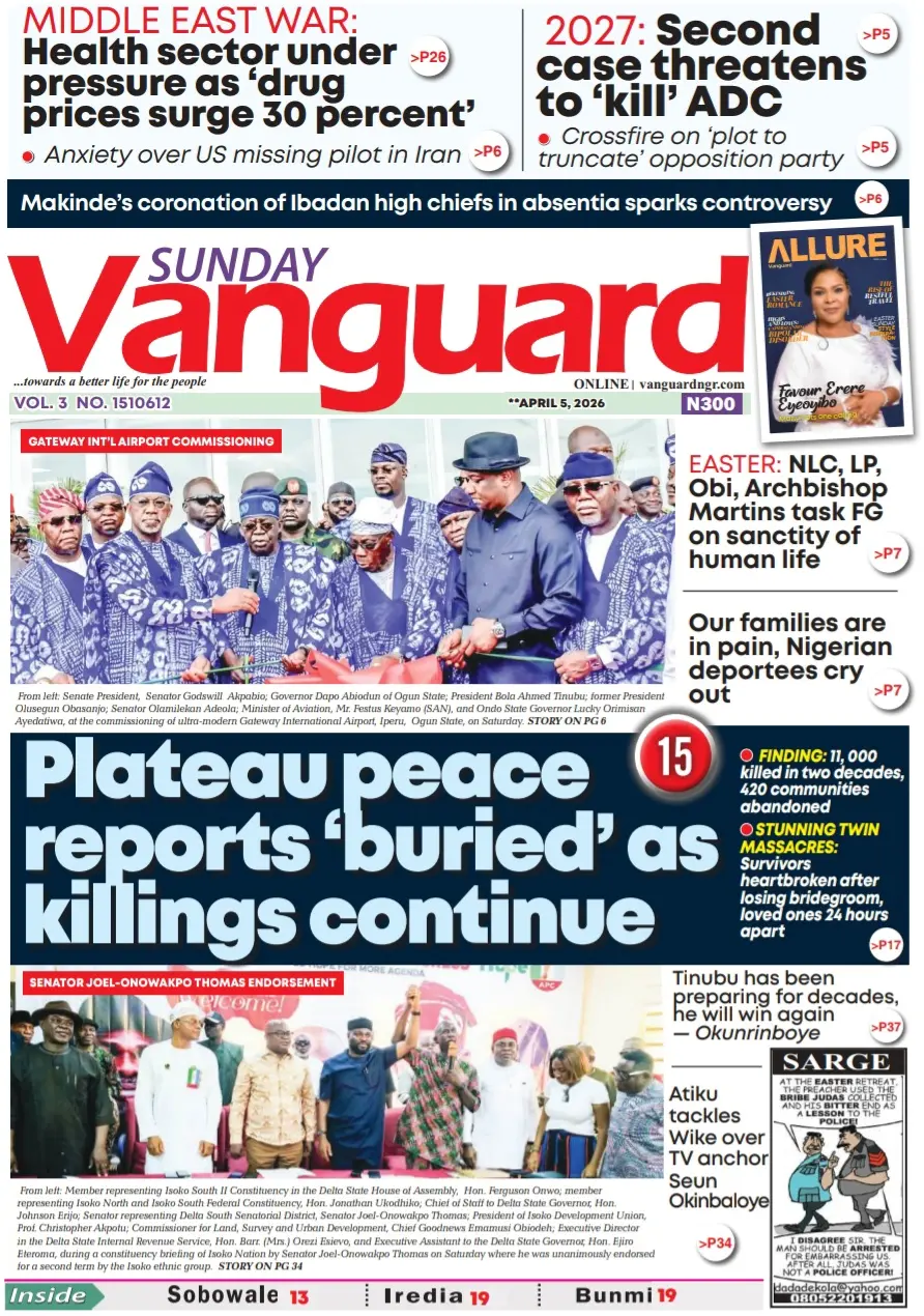 Front Page Vanguard 05/04/2026
