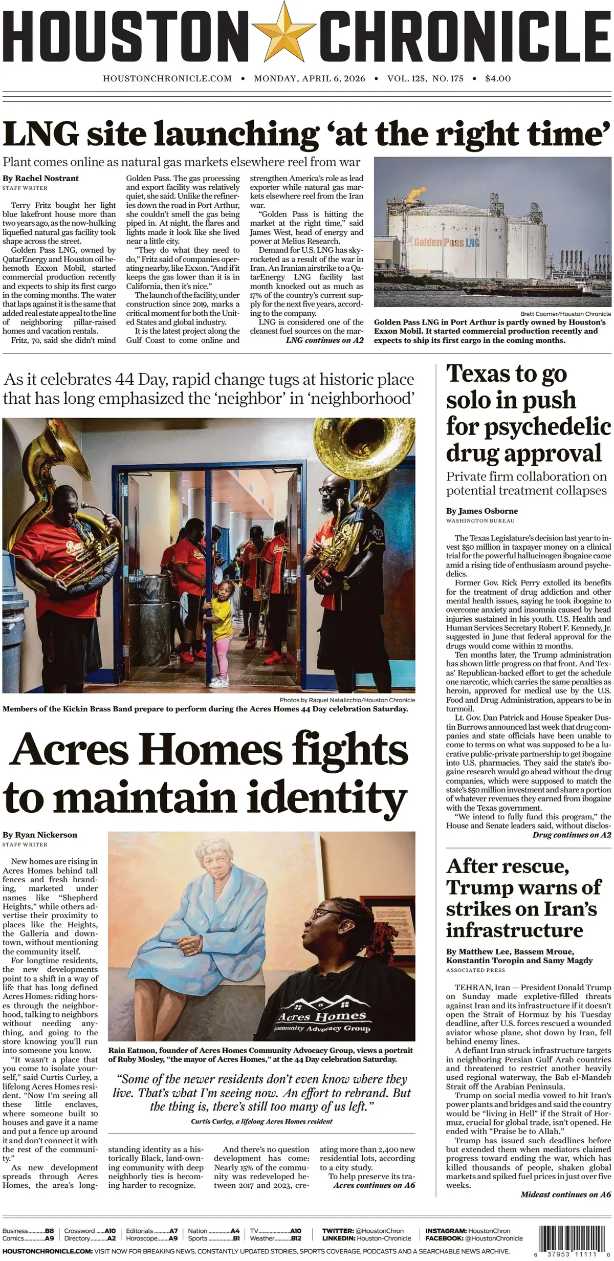 Cover Houston Chronicle 06/04/2026