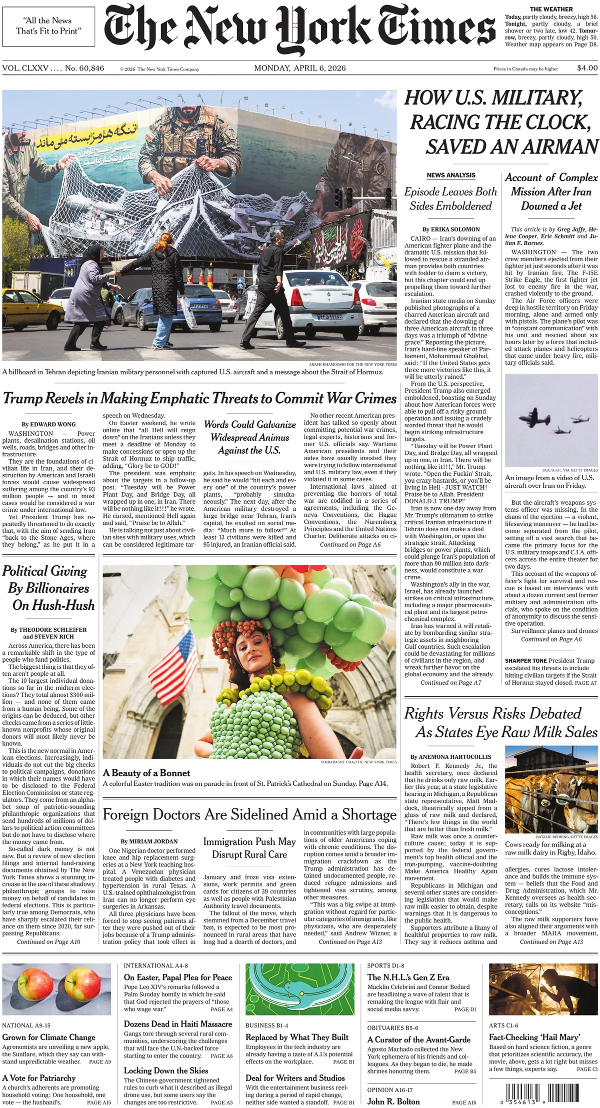 Cover The New York Times 06/04/2026