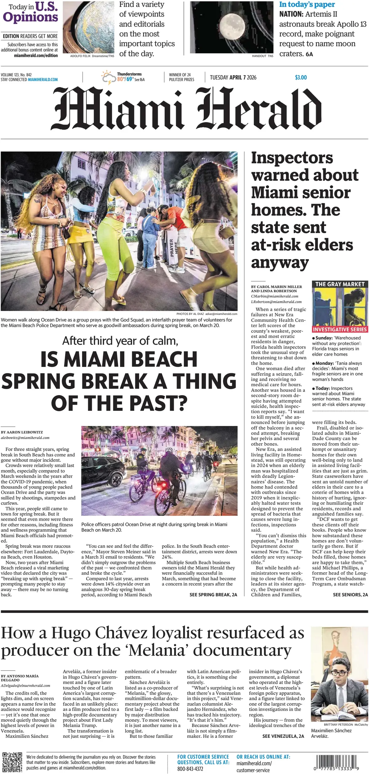 Cover Miami Herald 07/04/2026
