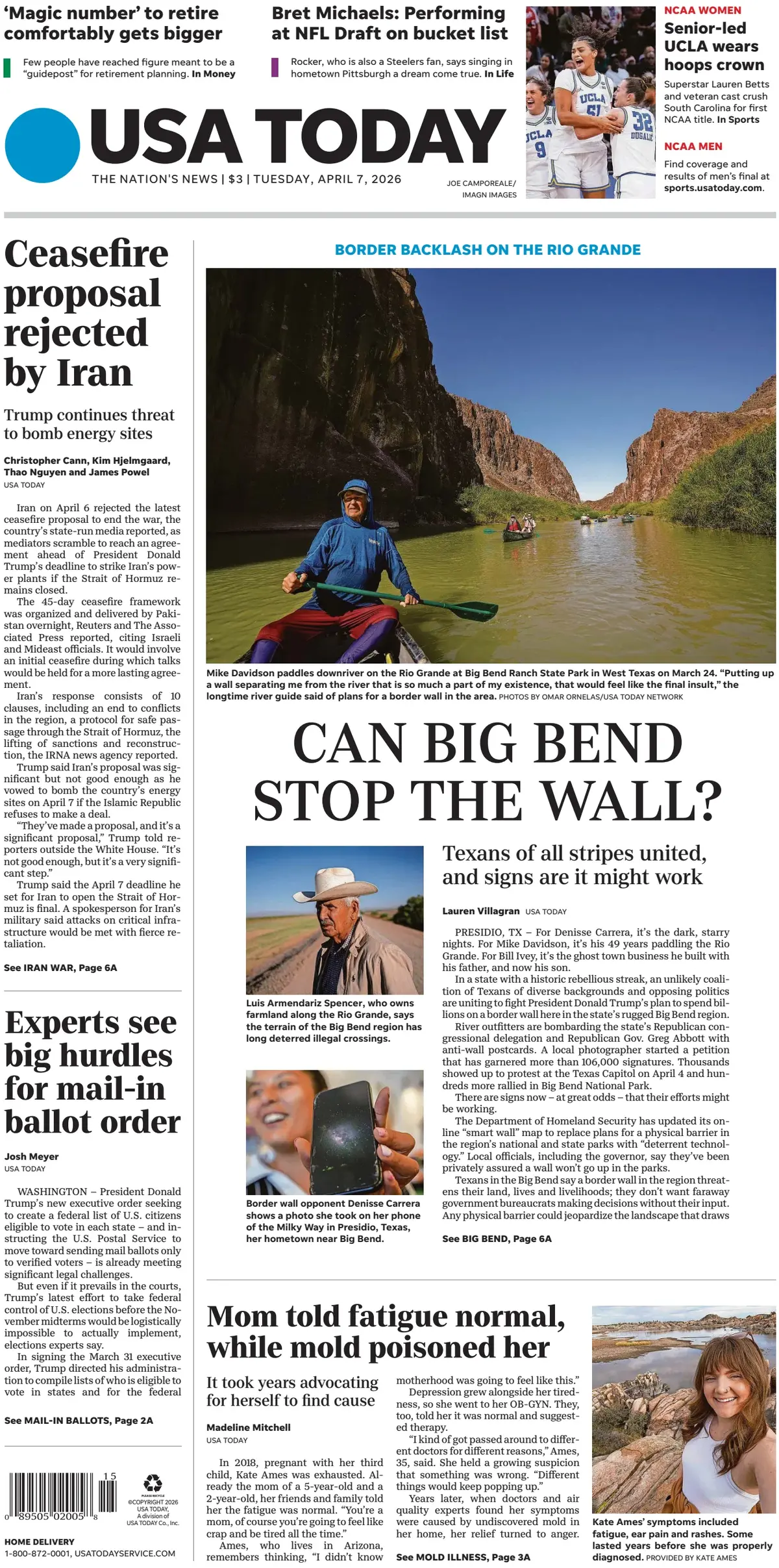 Cover USA Today 07/04/2026