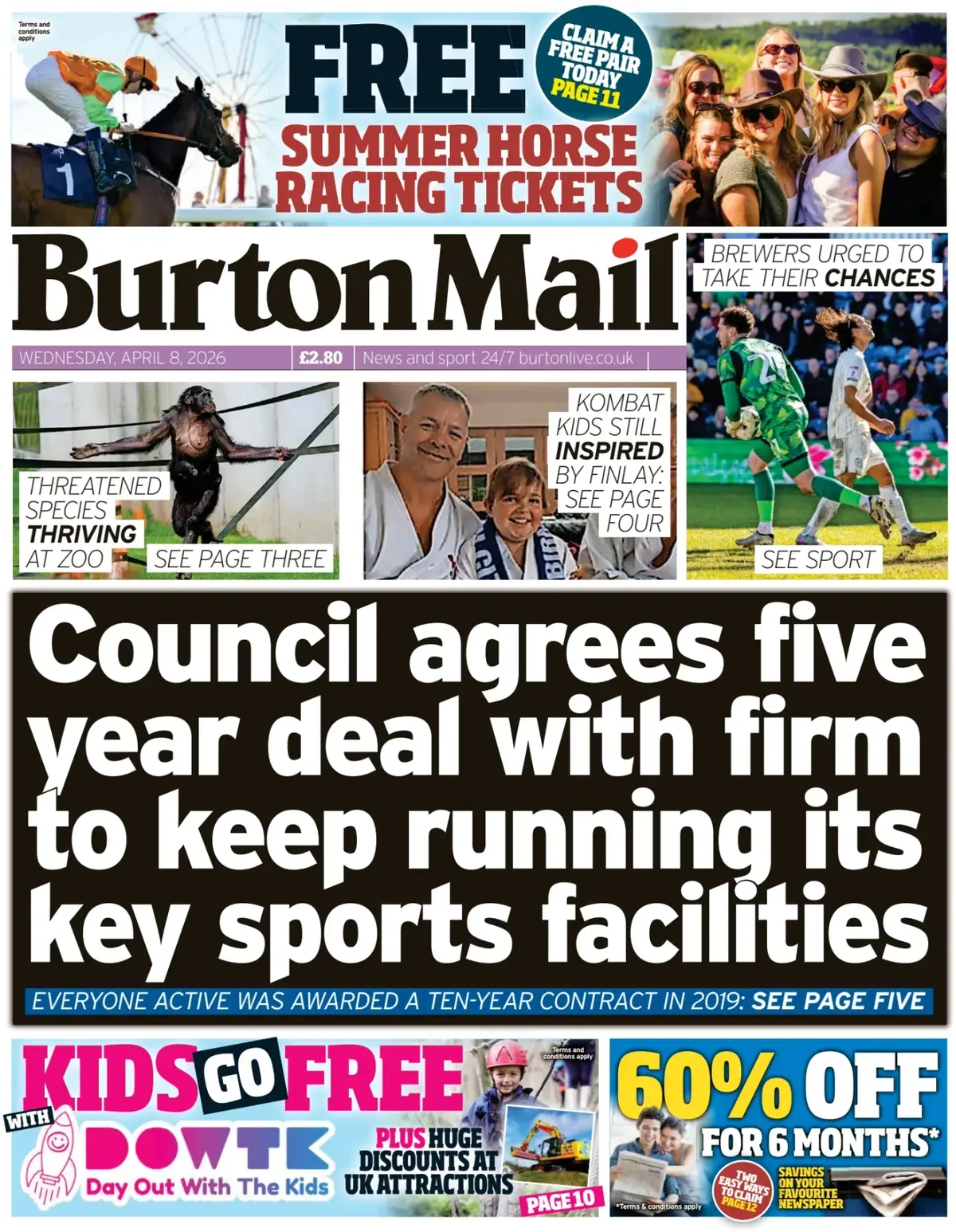 Front Page Burton Mail 08/04/2026