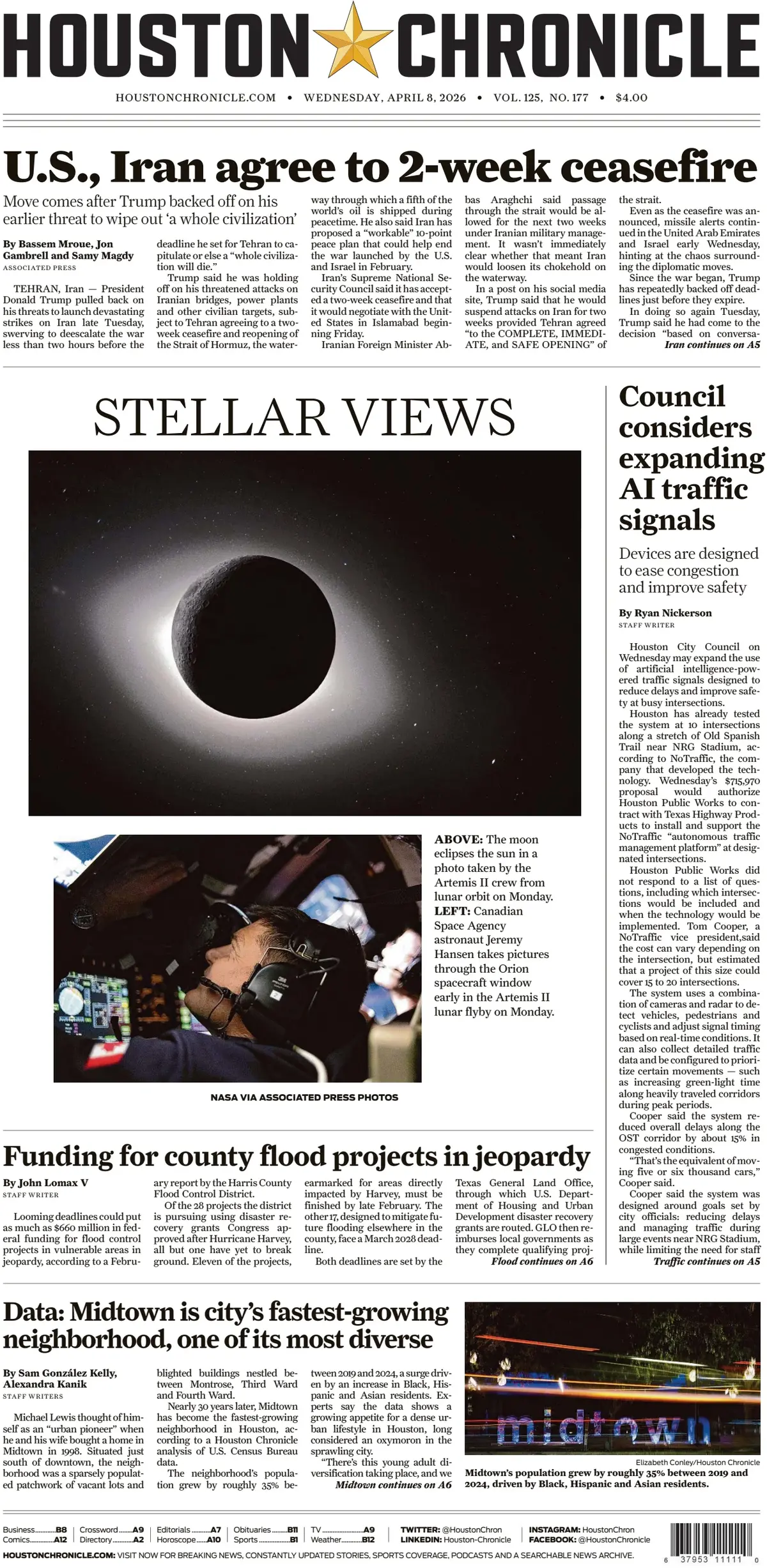 Cover Houston Chronicle 08/04/2026