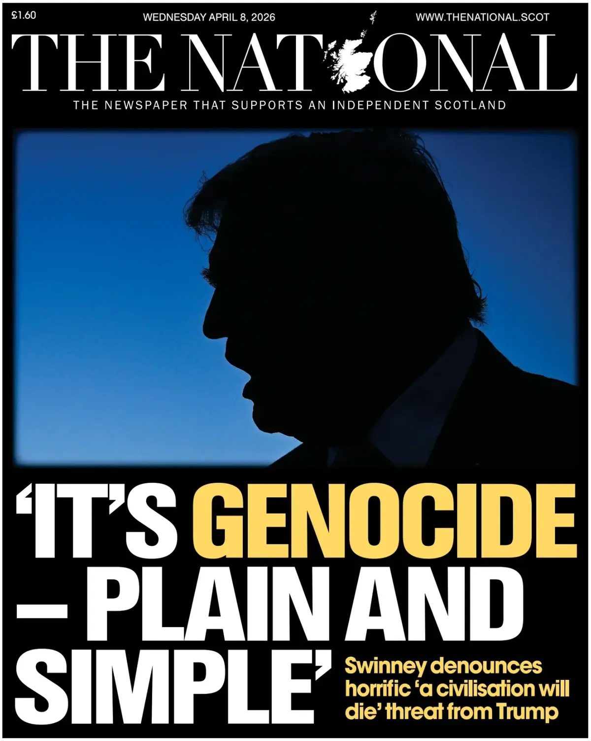 Front Page The National | Scotland 08/04/2026