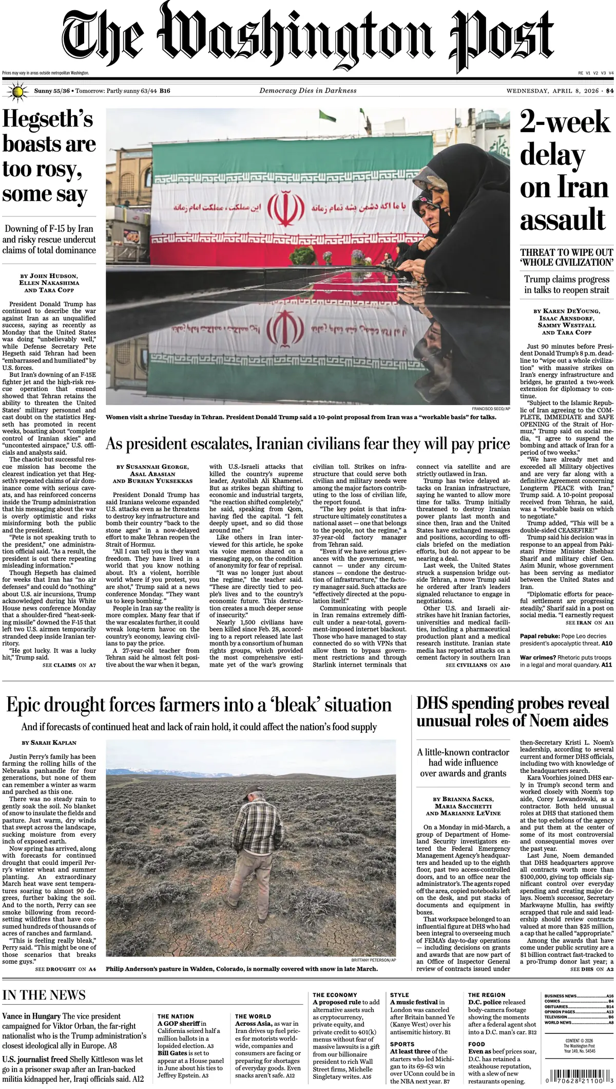 Cover The Washington Post 08/04/2026