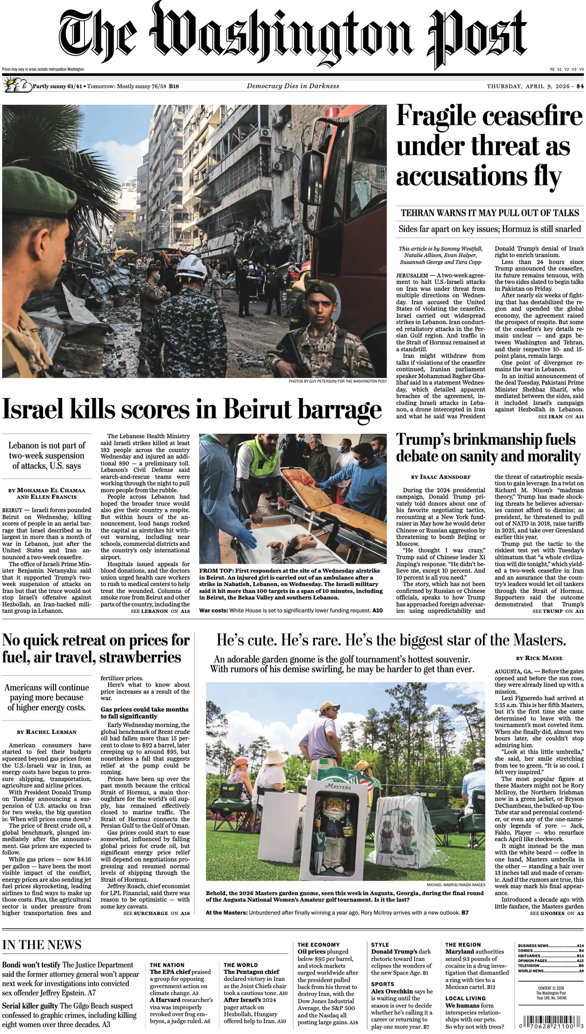 Cover The Washington Post 09/04/2026