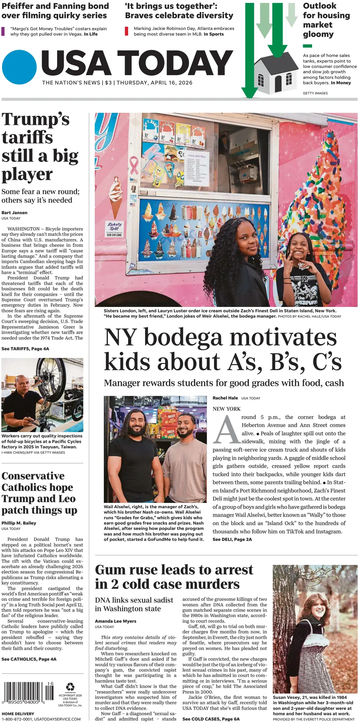 Cover USA Today 16/04/2026