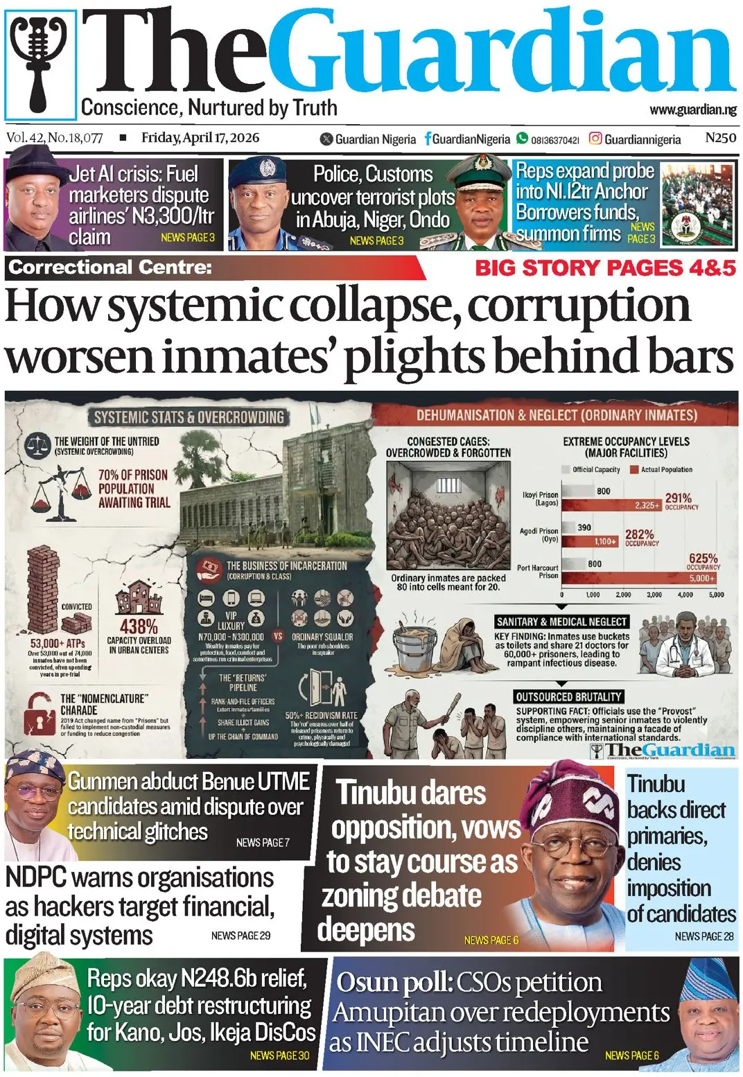 Front Page The Guardia (Nigeria) 17/04/2026