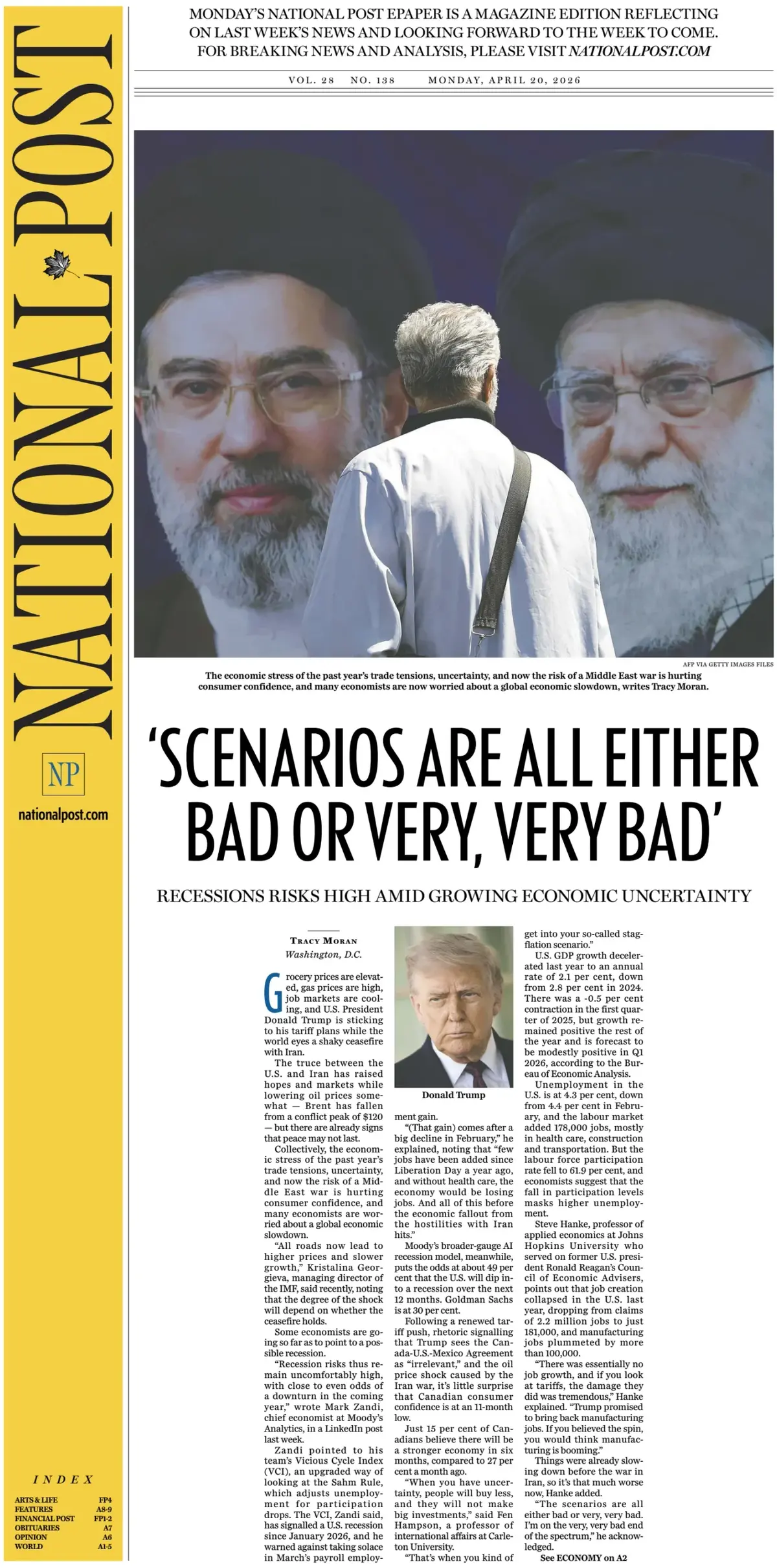Front Page National Post | The Post 20/04/2026