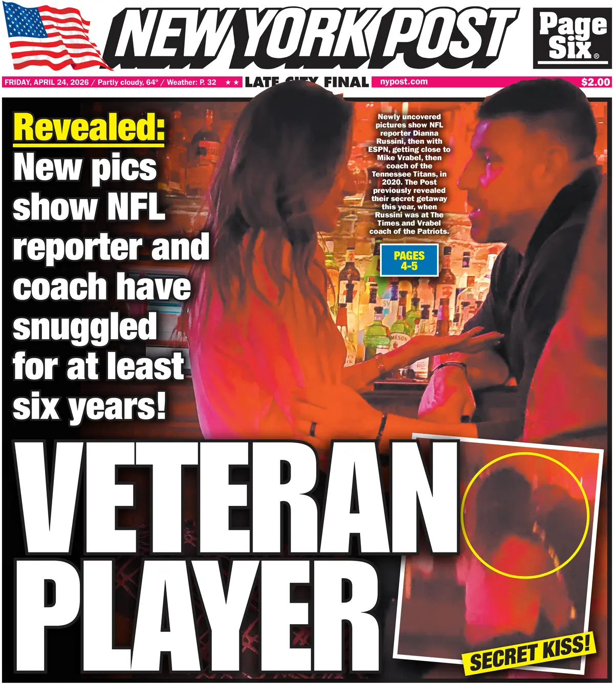 Cover New York Post 24/04/2026