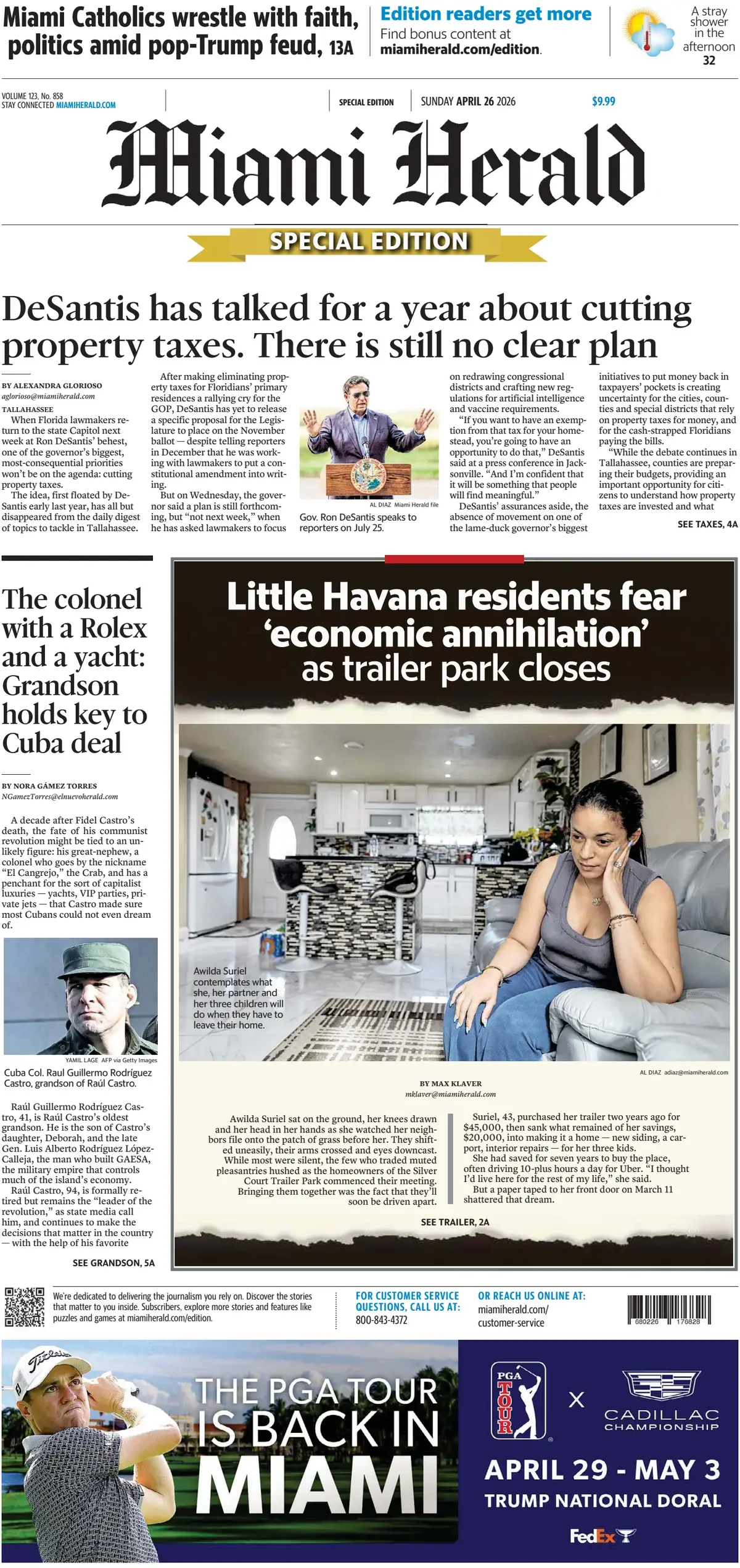 Cover Miami Herald 26/04/2026