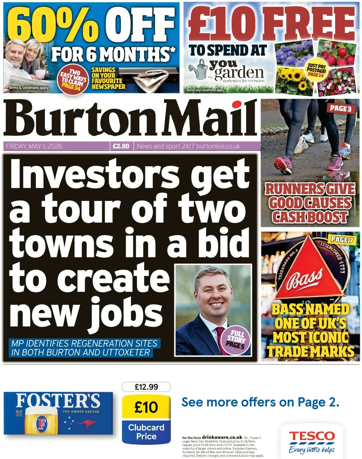 Front Page Burton Mail 01/05/2026