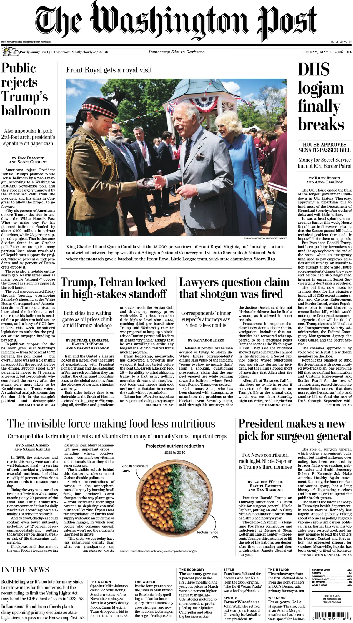 Cover The Washington Post 01/05/2026