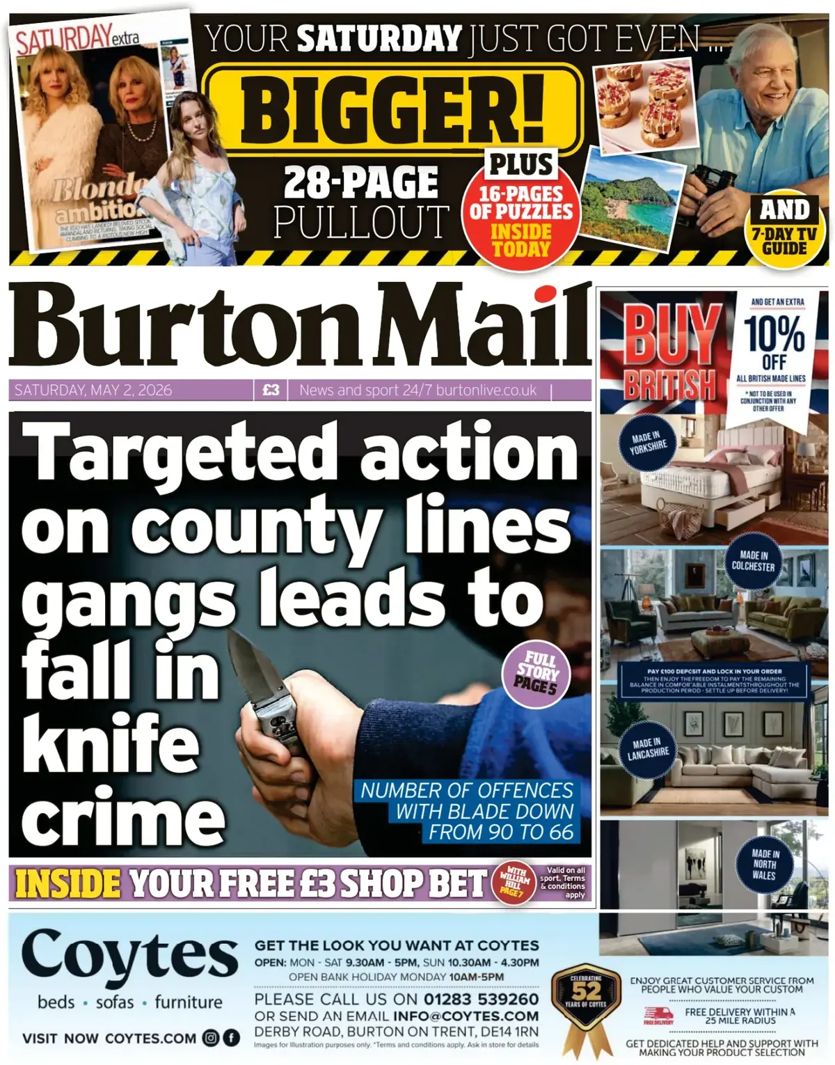 Front Page Burton Mail 02/05/2026
