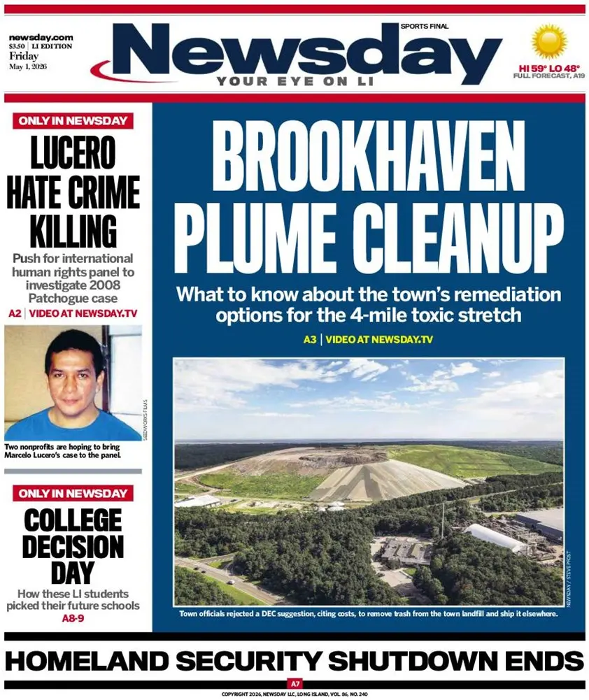 Cover Newsday 02/05/2026