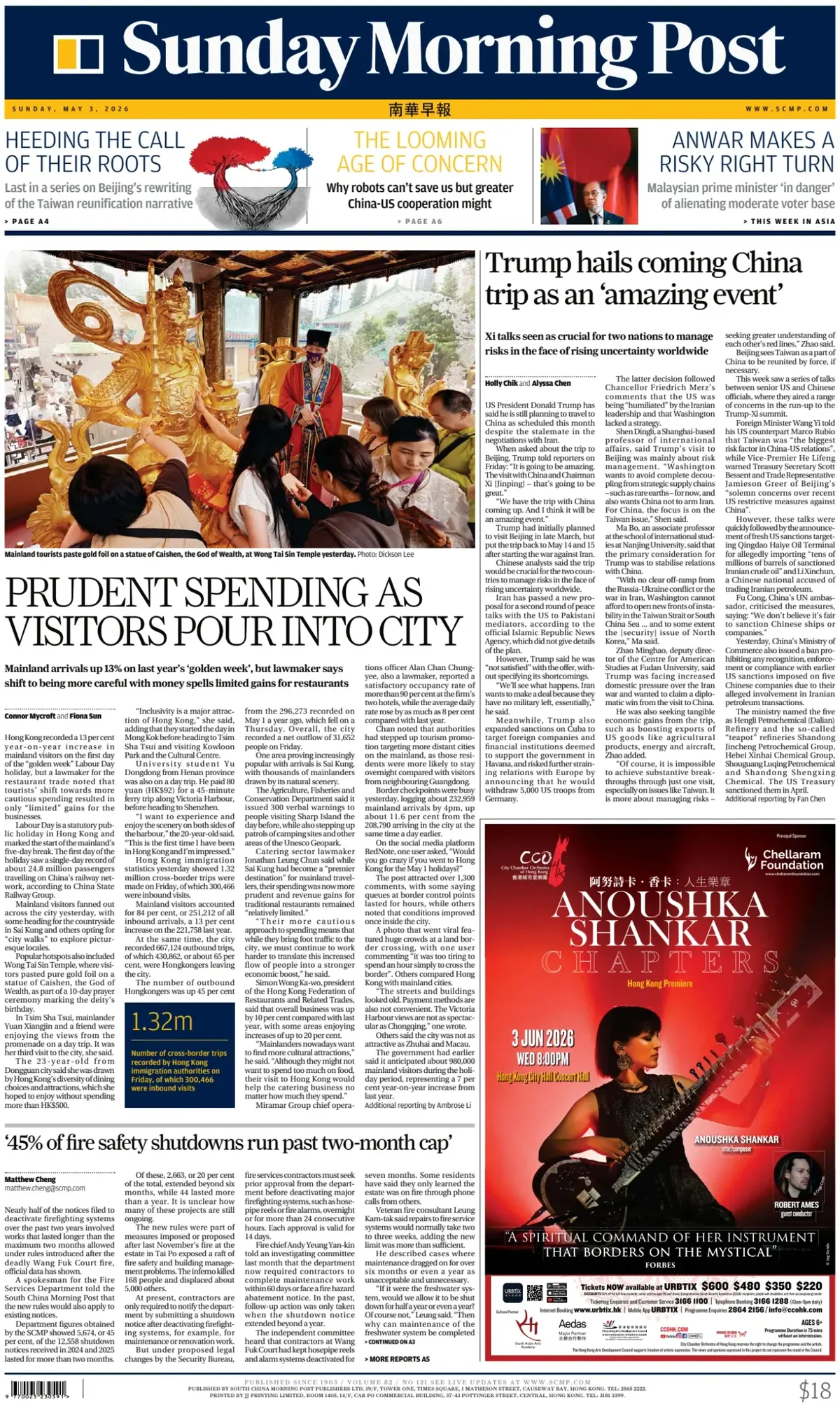 Front Page South China Morning Post 03/05/2026