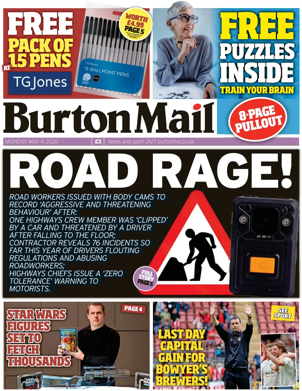Front Page Burton Mail 04/05/2026