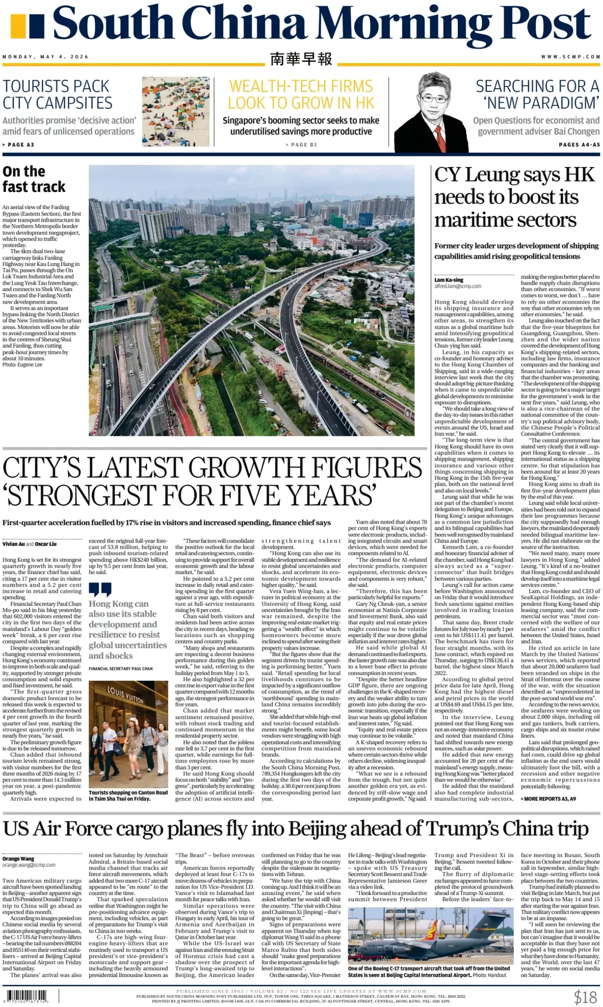 Front Page South China Morning Post 04/05/2026