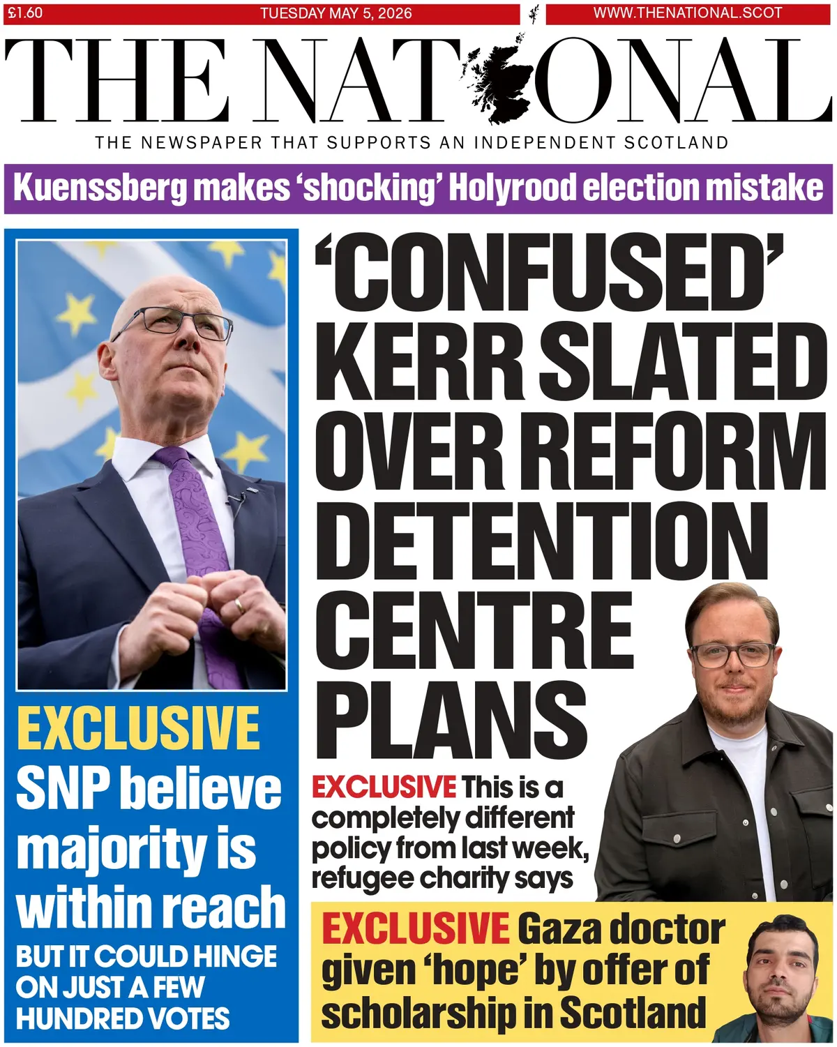 Front Page The National | Scotland 05/05/2026