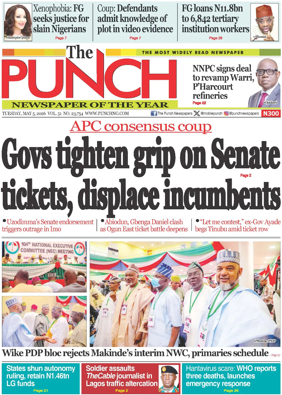 Front Page The Punch 05/05/2026
